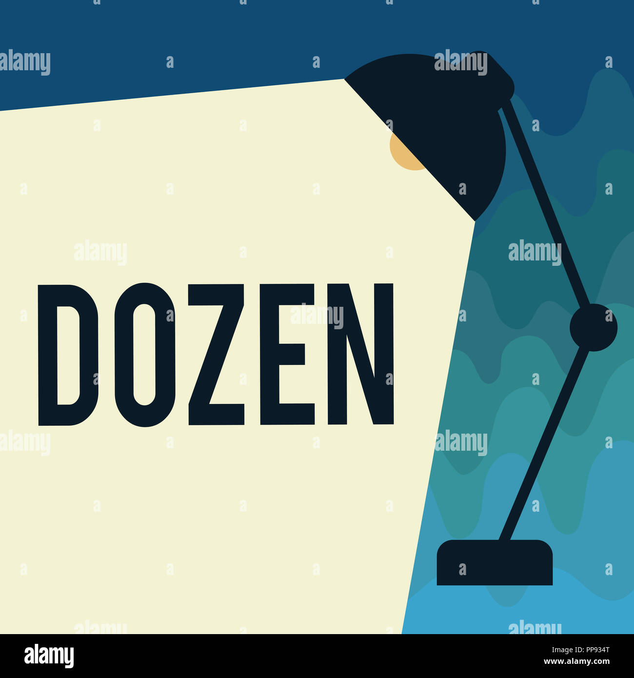 Handwriting Text Dozen Concept Meaning Group Or Set Of Twelve