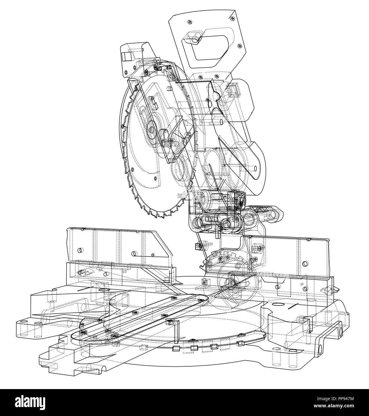 Mitre saw blade concept Stock Vector Image & Art Alamy