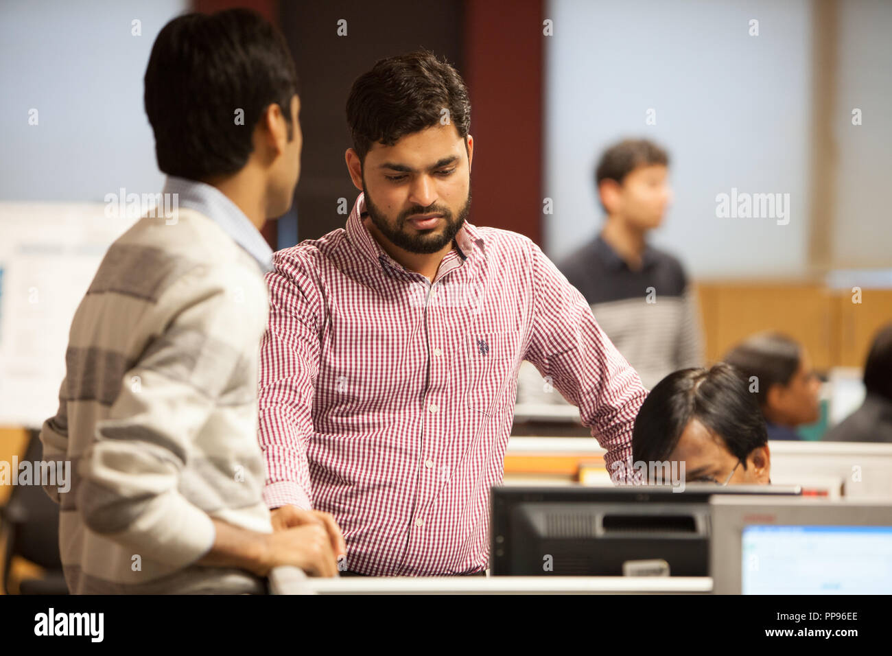Indian Call centre staff Stock Photo