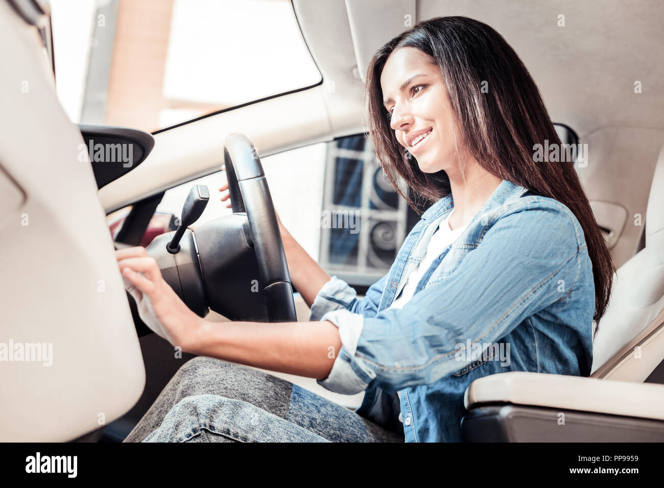 Car driving low angle hi-res stock photography and images - Alamy