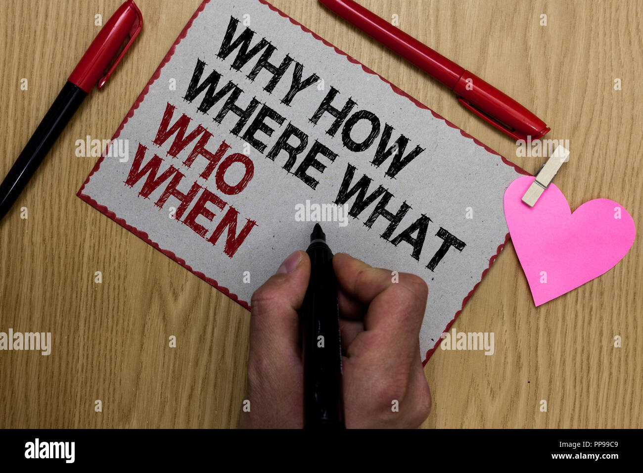 Text sign showing Why How Where What Who When. Conceptual photo ...