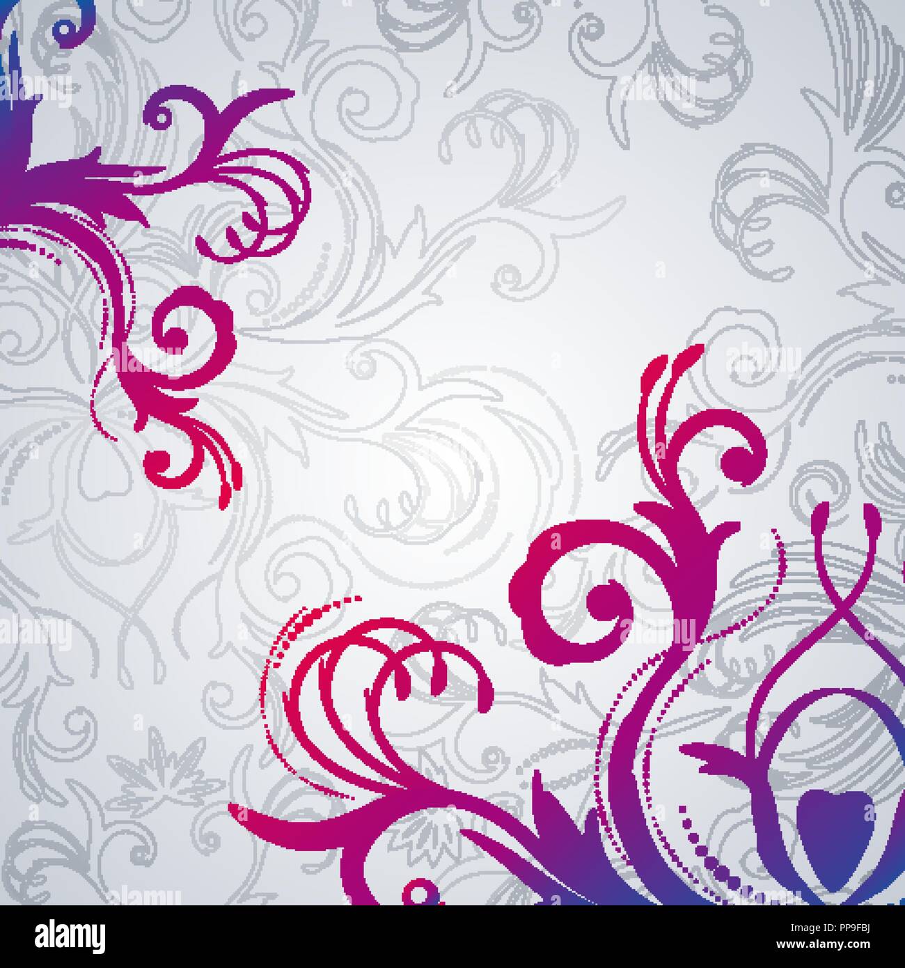 Abstract vector floral background with east flowers Stock Vector Image