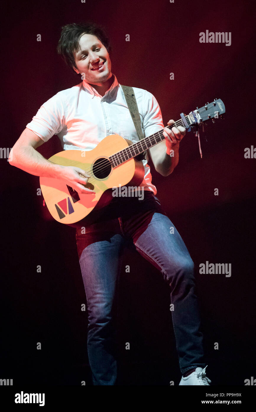 Singer Vianney On Stage During A Concert In Nice On 2018 03 23 Stock Photo Alamy