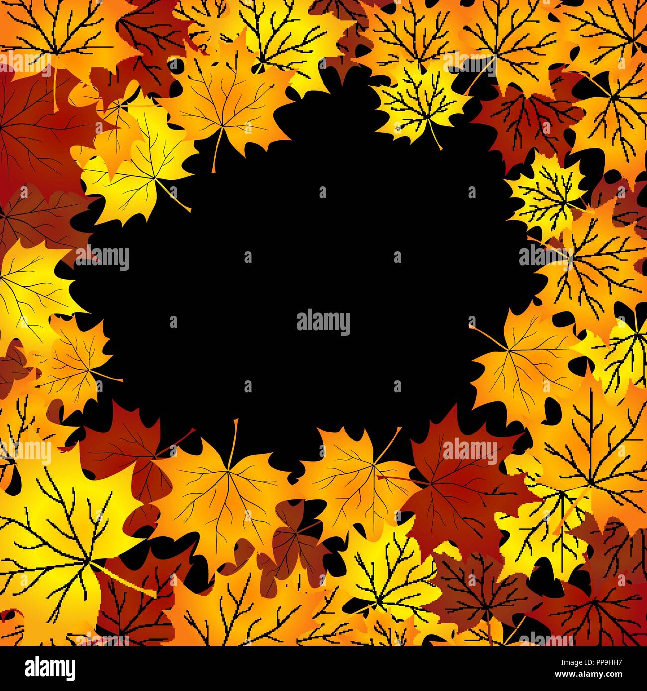autumn background with maples leaves Stock Vector Image & Art - Alamy