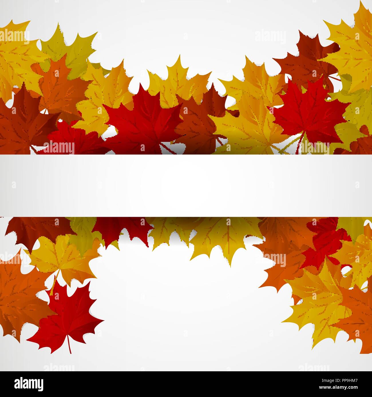 Abstract background with autumn colorful leaves Stock Vector Image ...