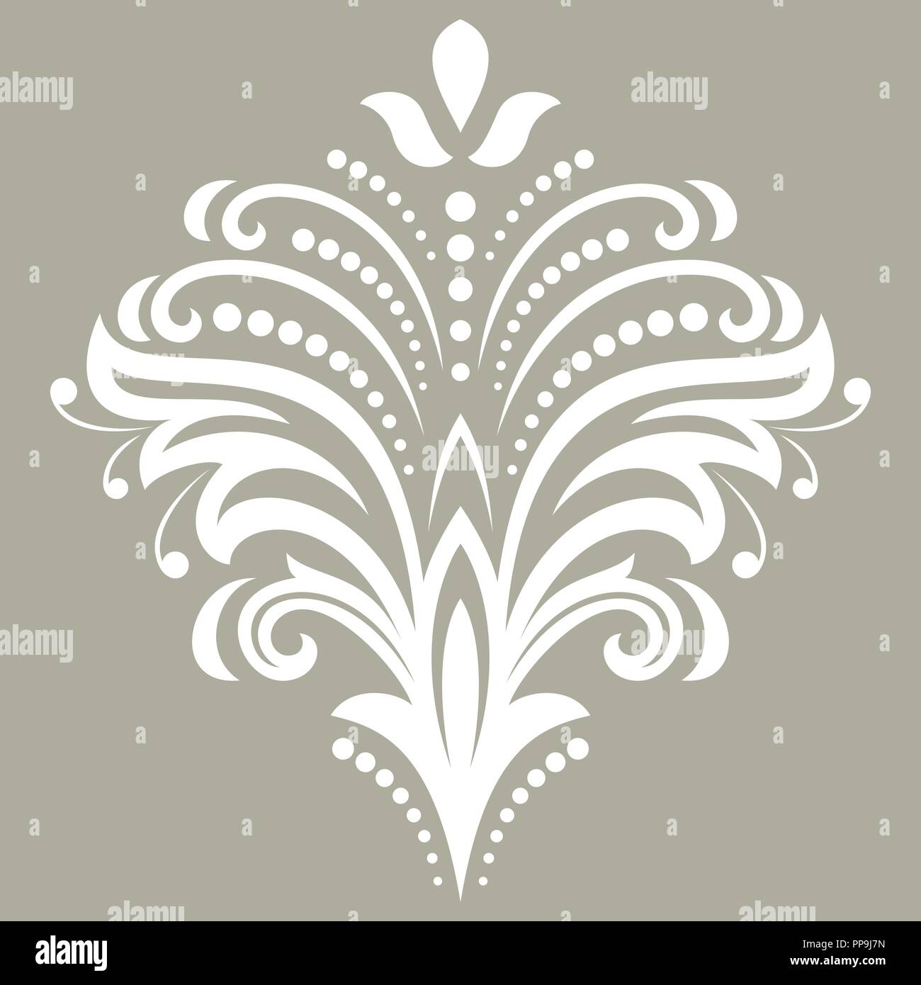 Gray color floral pattern Stock Vector Images - Alamy