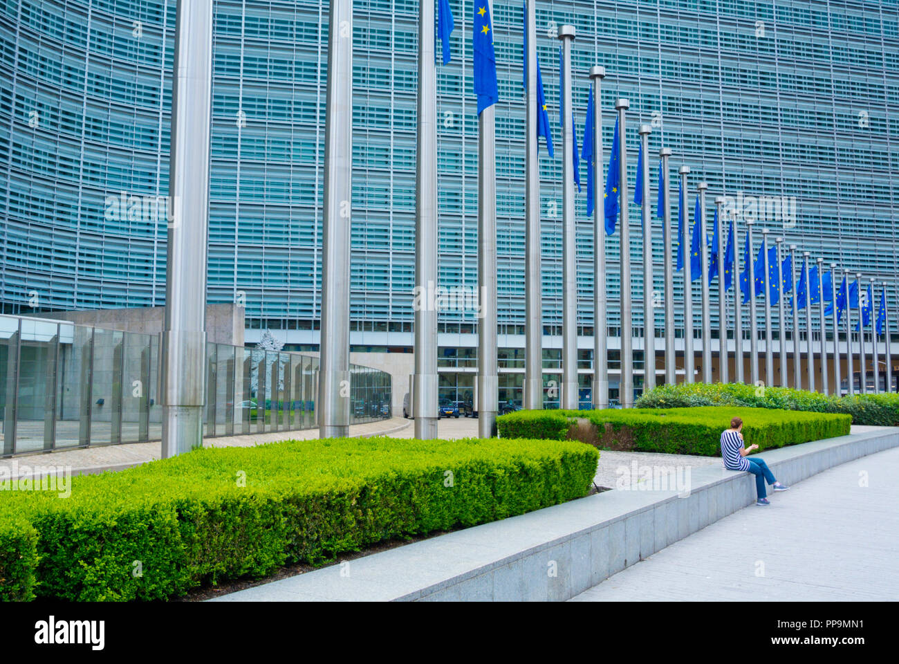 Berlaymont, European Commission headquarters, European Quarter, Brussels, Belgium Stock Photo