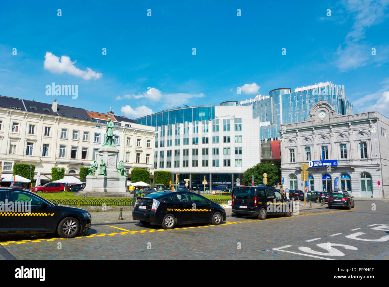 Place du Luxembourg, Leopold Quarter, Brussels, Belgium Stock Photo Alamy