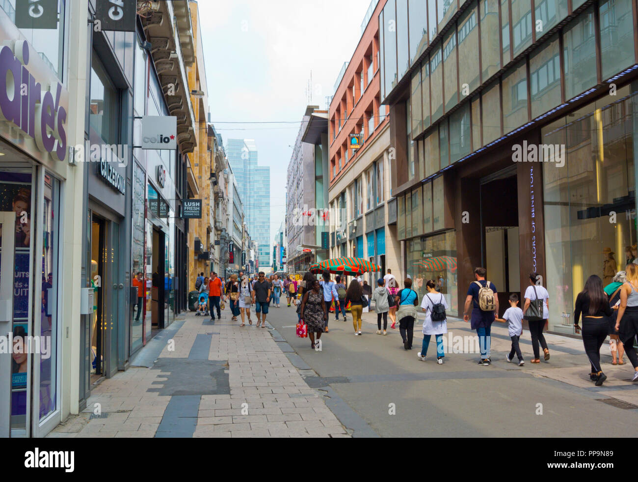 Brussels Old Town - Belgium - People Walking Along the Mediamarkt  Electronics Concern in the Rue Neuve, the Main Shopping Street Editorial  Stock Photo - Image of logo, area: 243000343