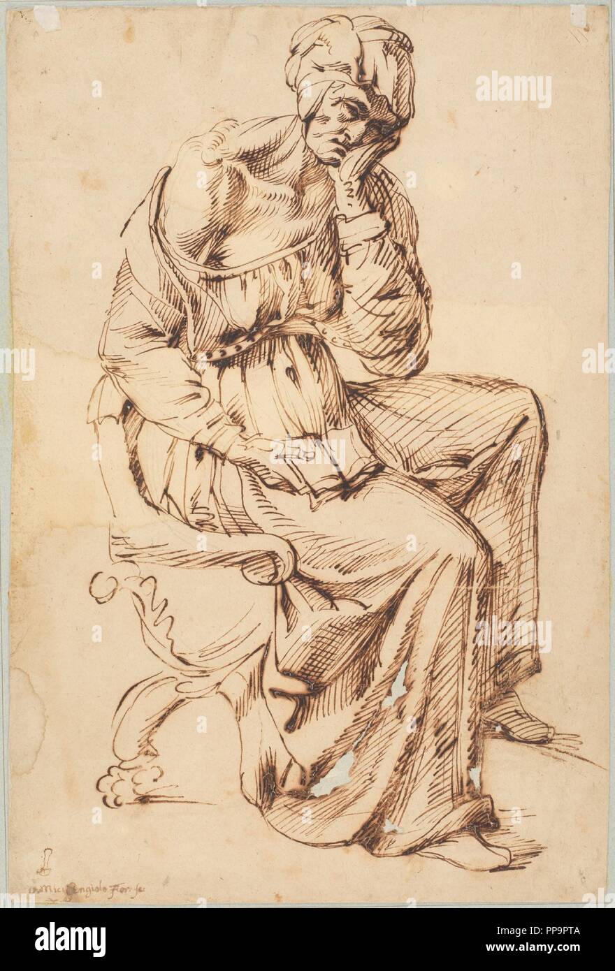 Bartolomeo Passerotti / 'Old Woman Seated in a Chair'. XVI century ...