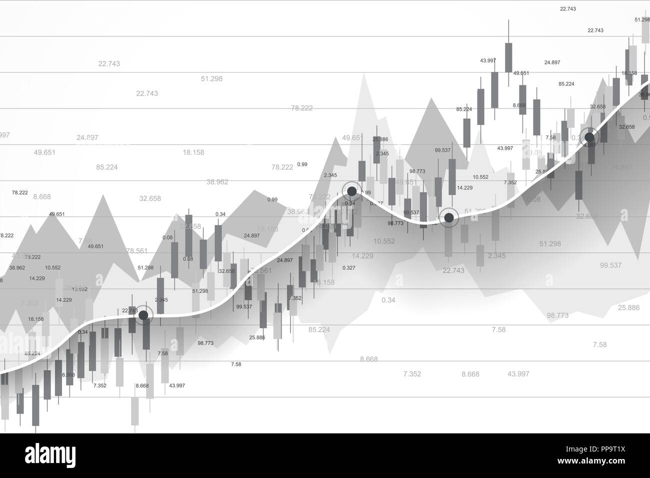 Stock market or forex trading graph chart suitable for financial ...