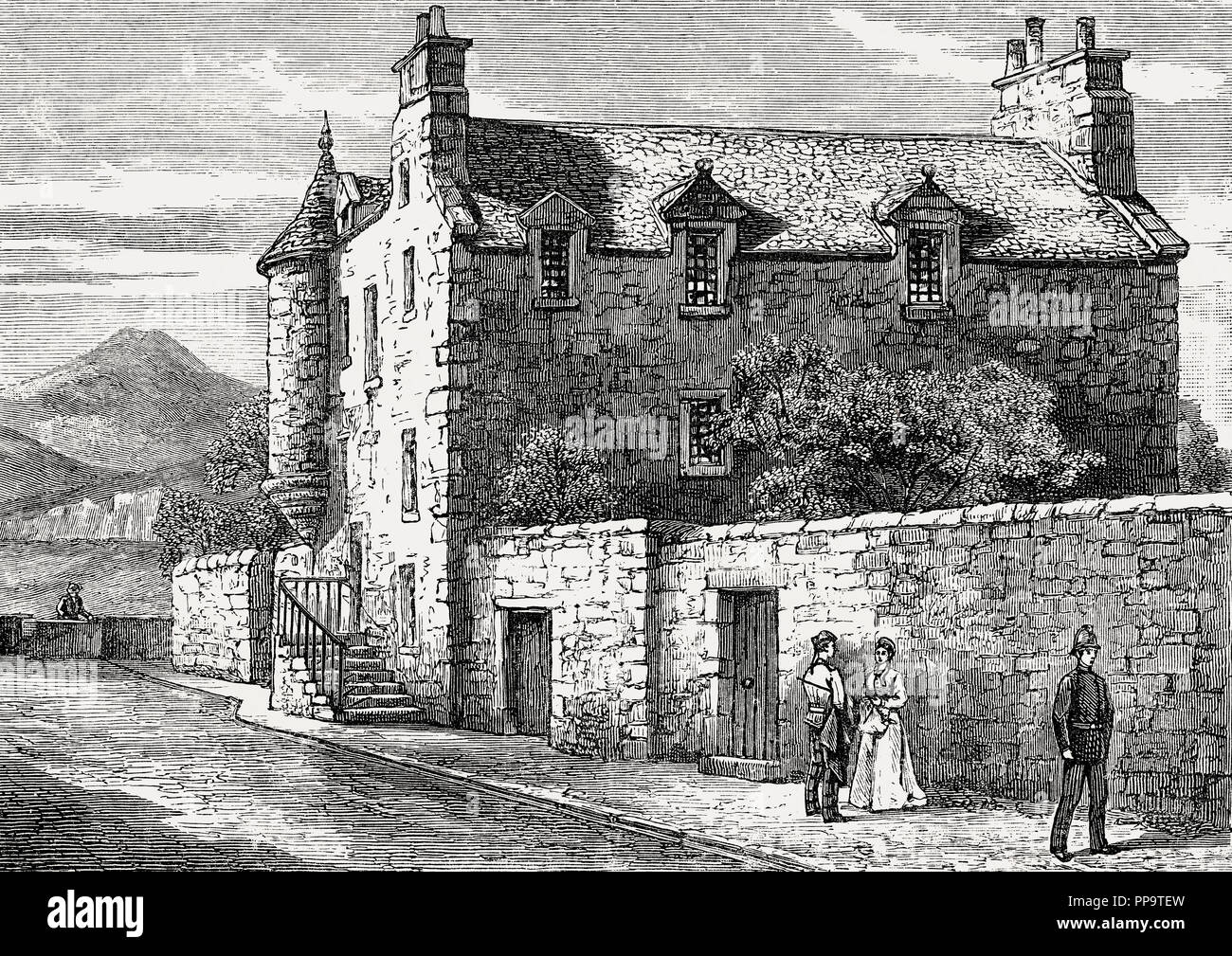 Croft an Righ House, Scots Renaissance mansion house, Edinburgh, Scotland, 18th century Stock Photo