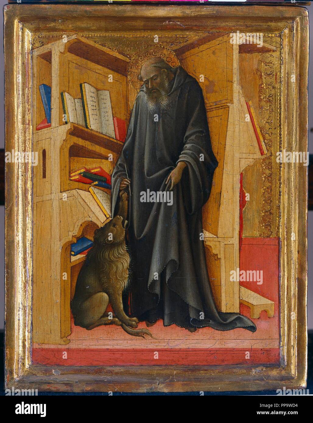 Saint Jerome in his Cell. Museum: Rijksmuseum, Amsterdam. Author: LORENZO MONACO. Stock Photo