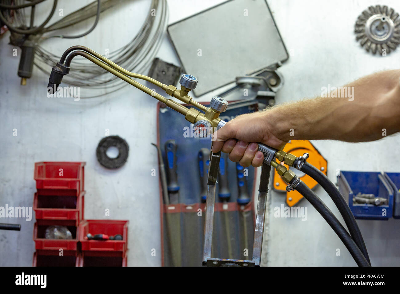 argon arc welding, Inert gas shielded arc welding in a Stock