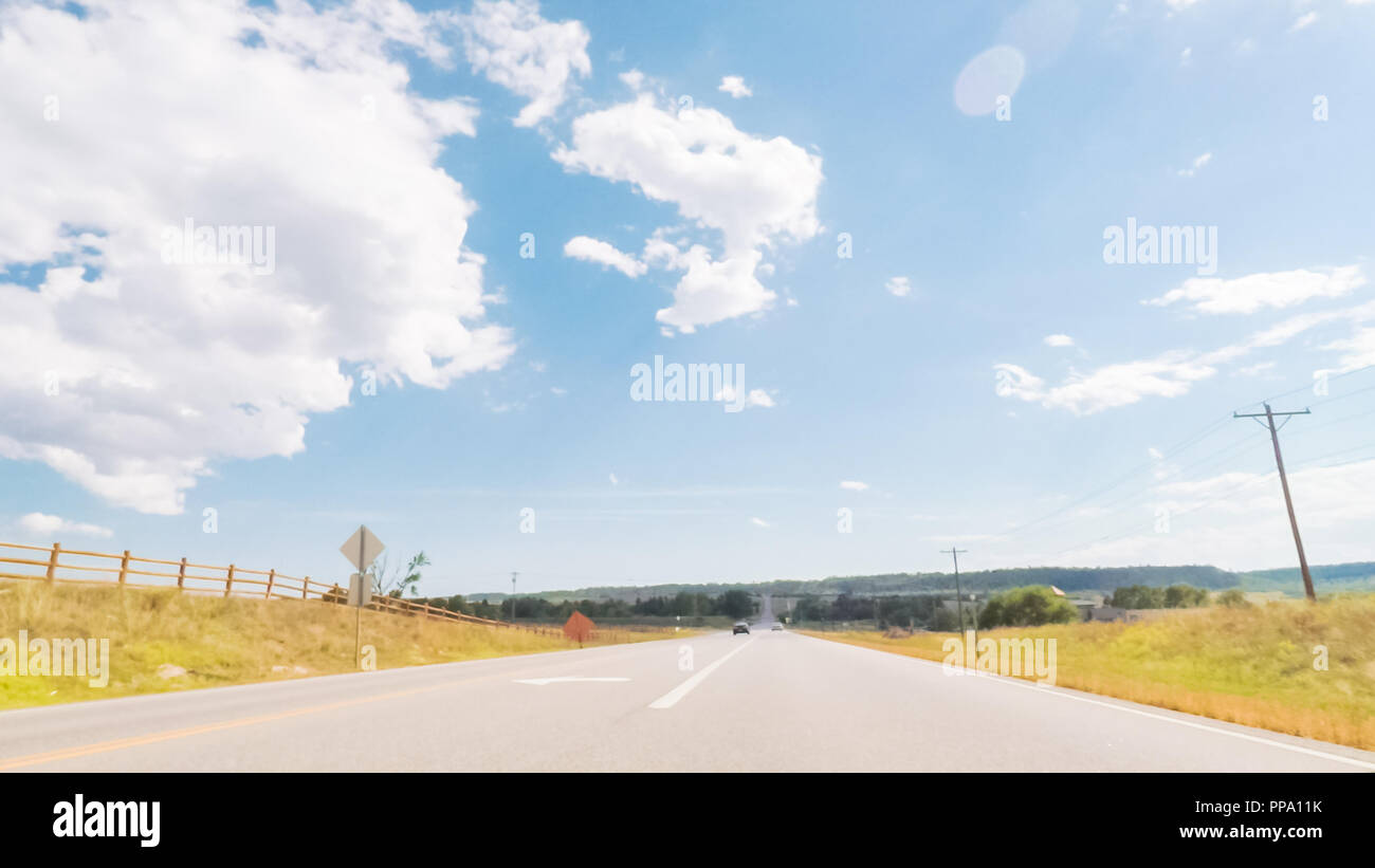 Driving South on hwy 83 from Parker, Colorado Stock Photo Alamy