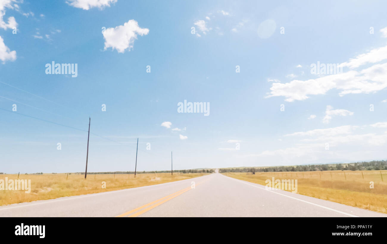Driving South on hwy 83 from Parker, Colorado Stock Photo Alamy