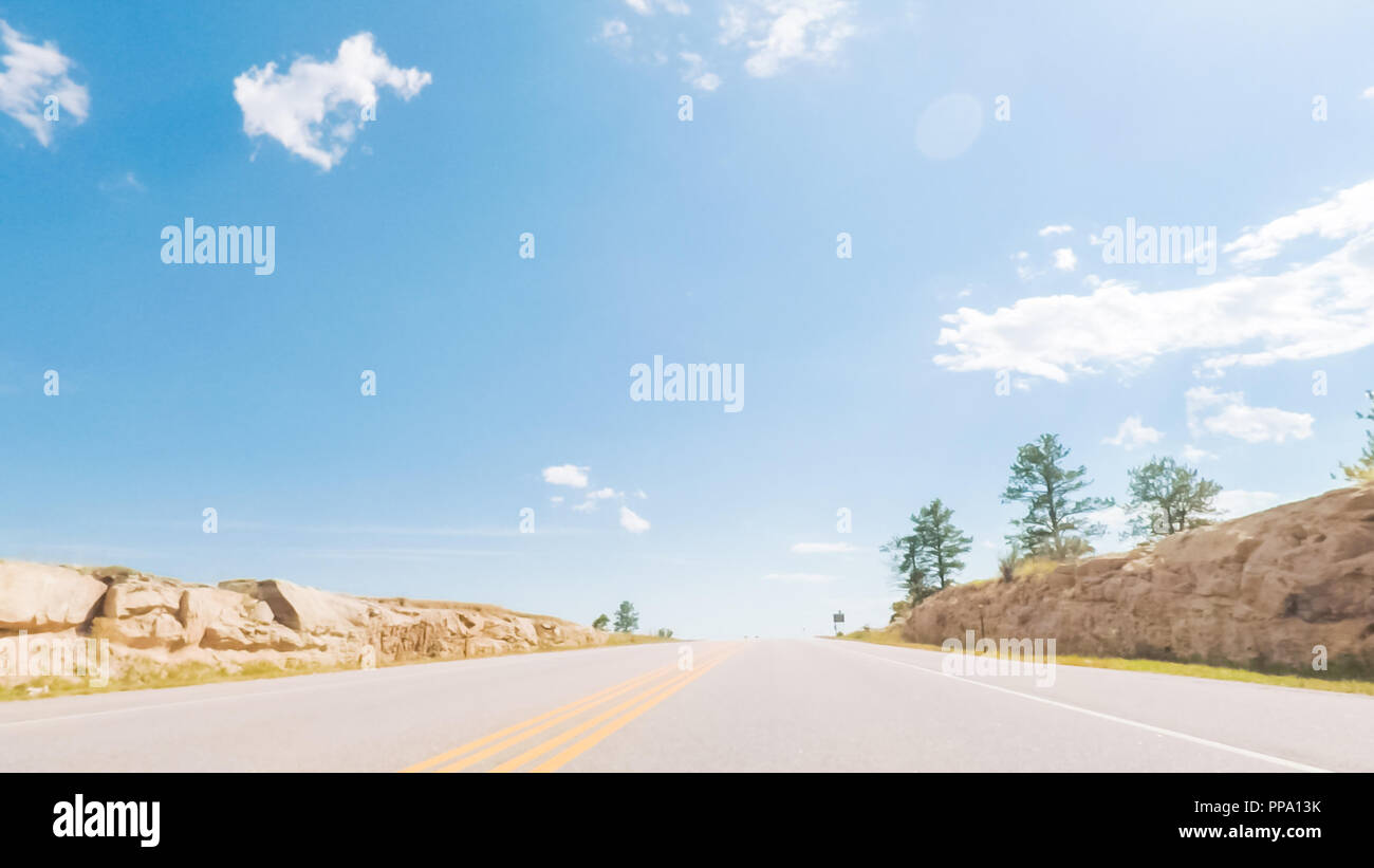 Driving South on hwy 83 from Parker, Colorado Stock Photo Alamy