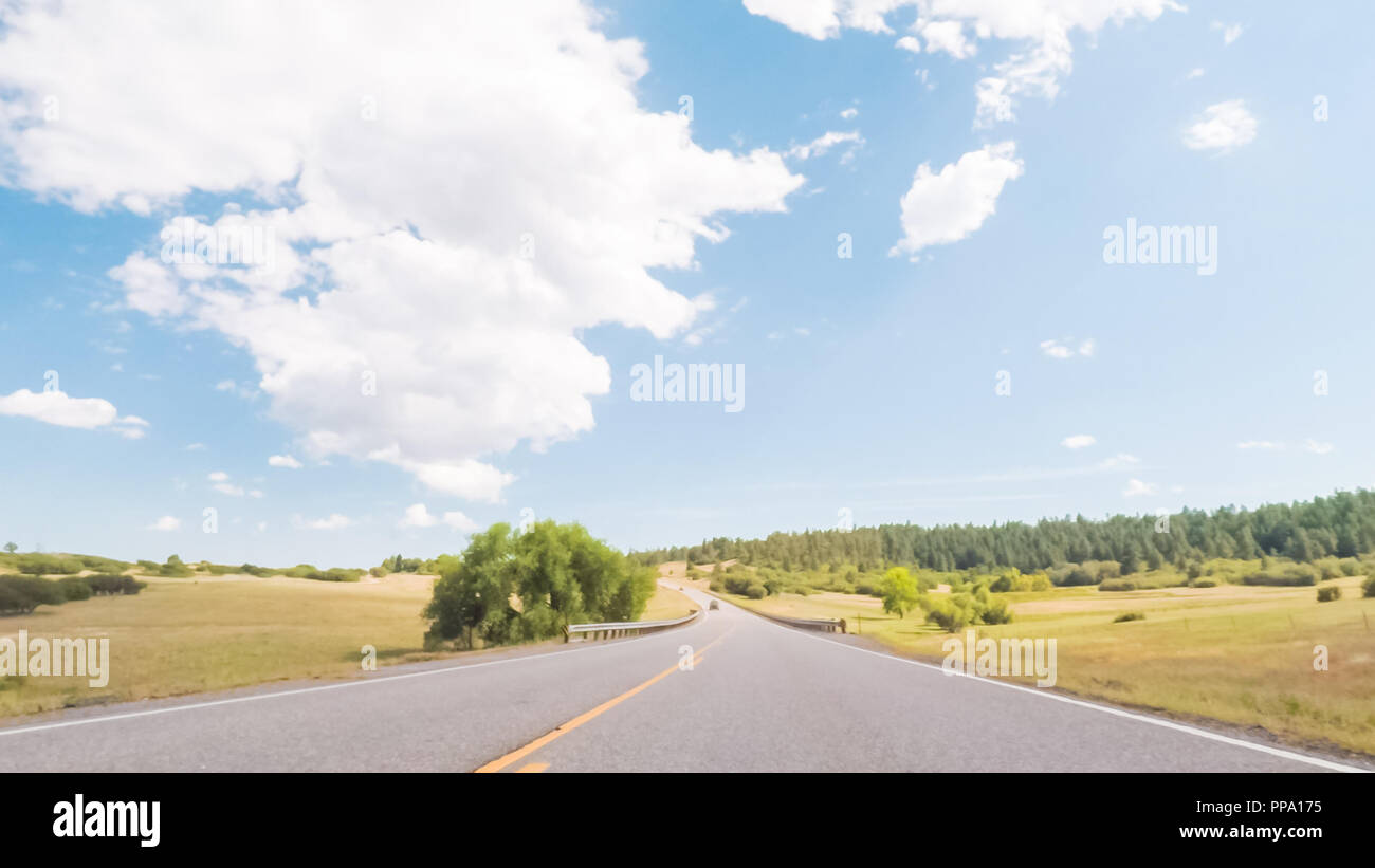 Driving South on hwy 83 from Parker, Colorado Stock Photo Alamy