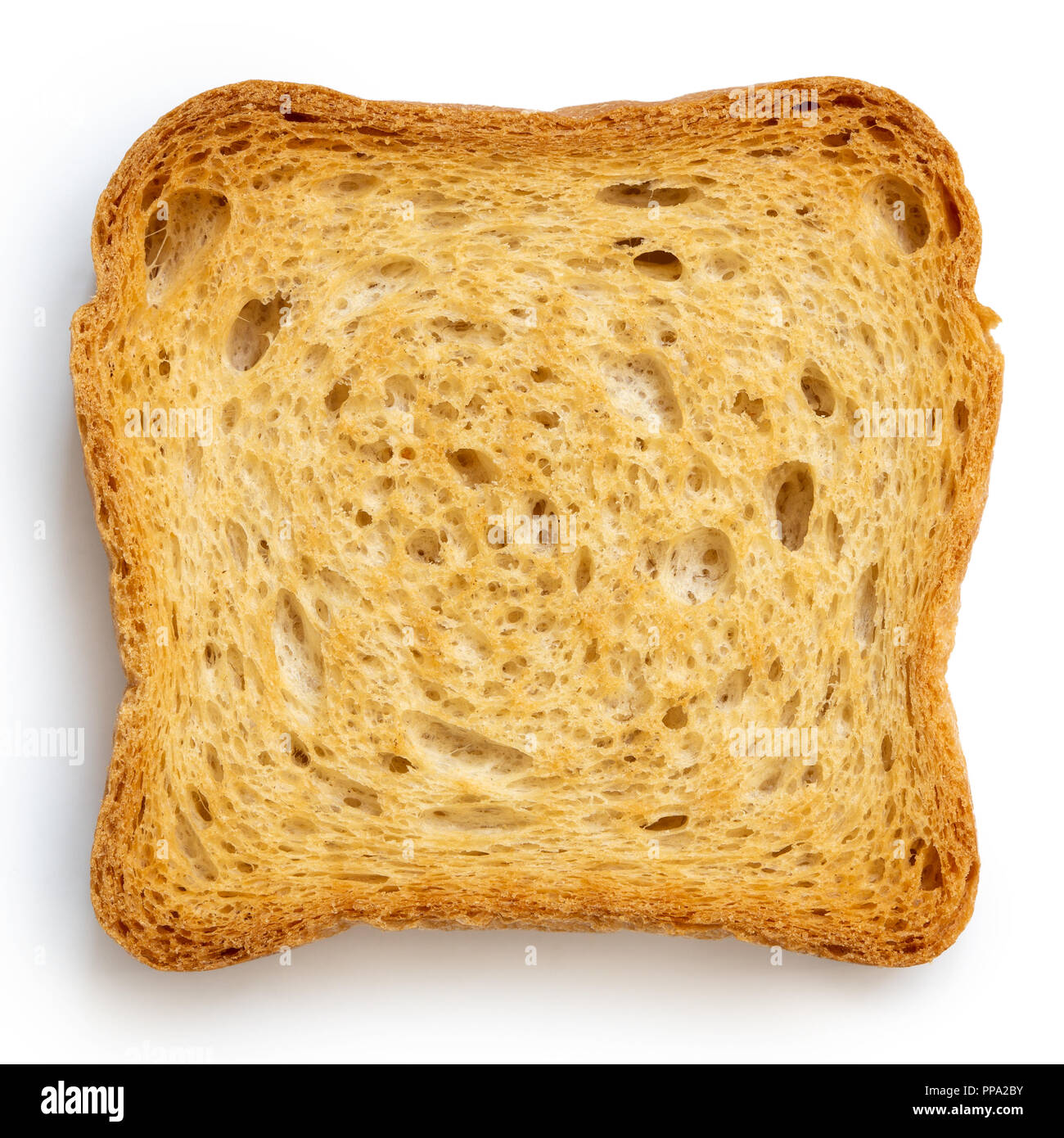 Plain melba toast isolated on white from above Stock Photo Alamy