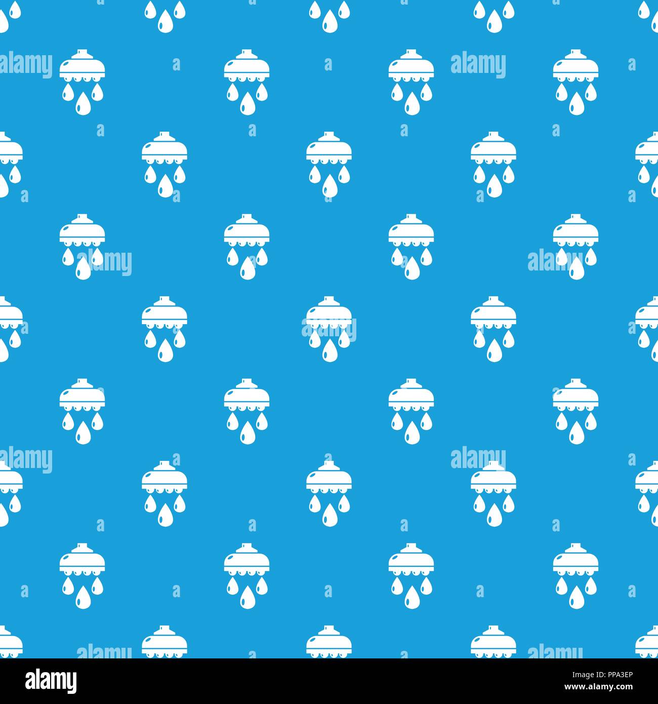 Shower head pattern vector seamless blue Stock Vector