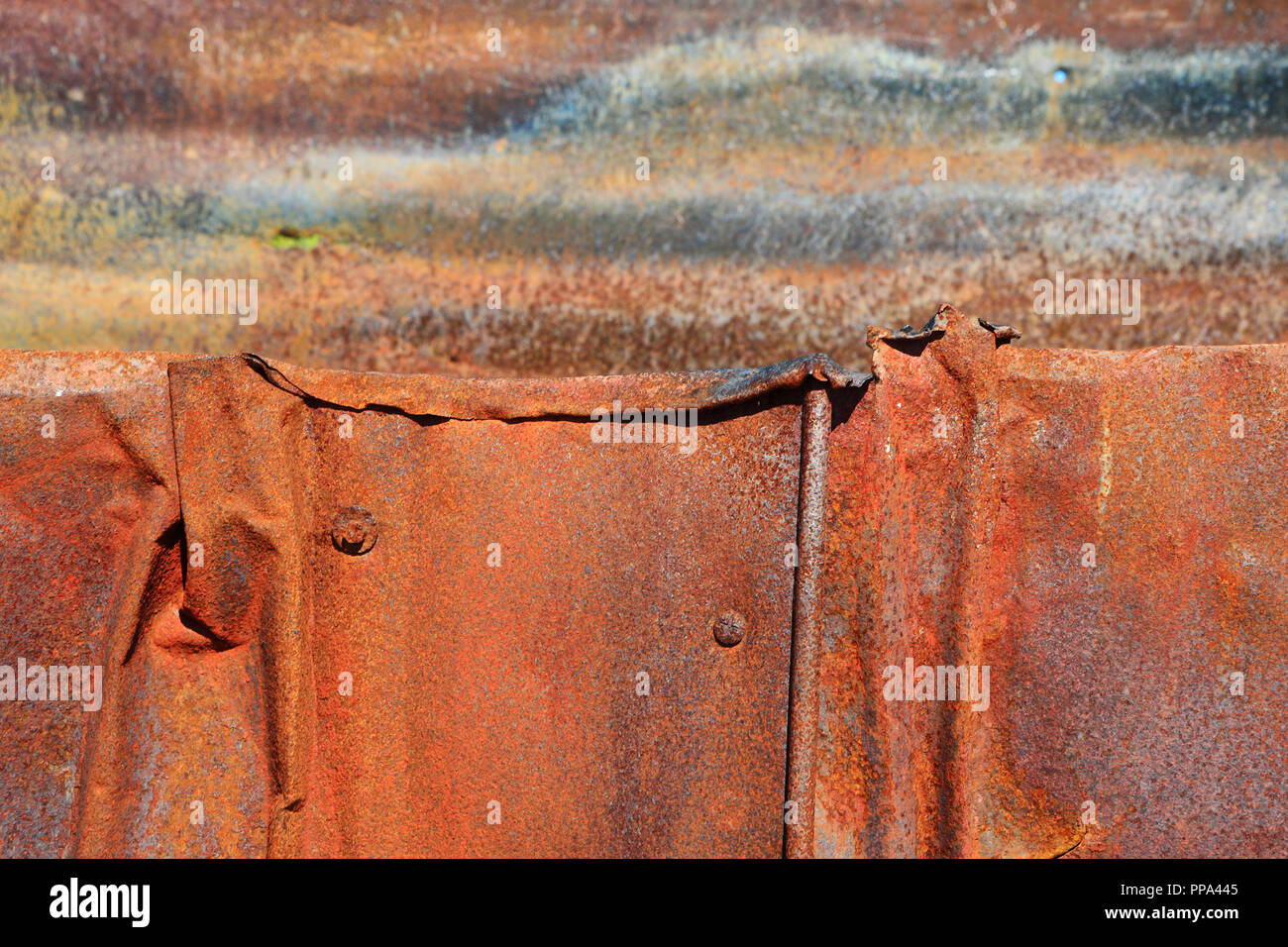 Weathered metal rust texture Stock Photo