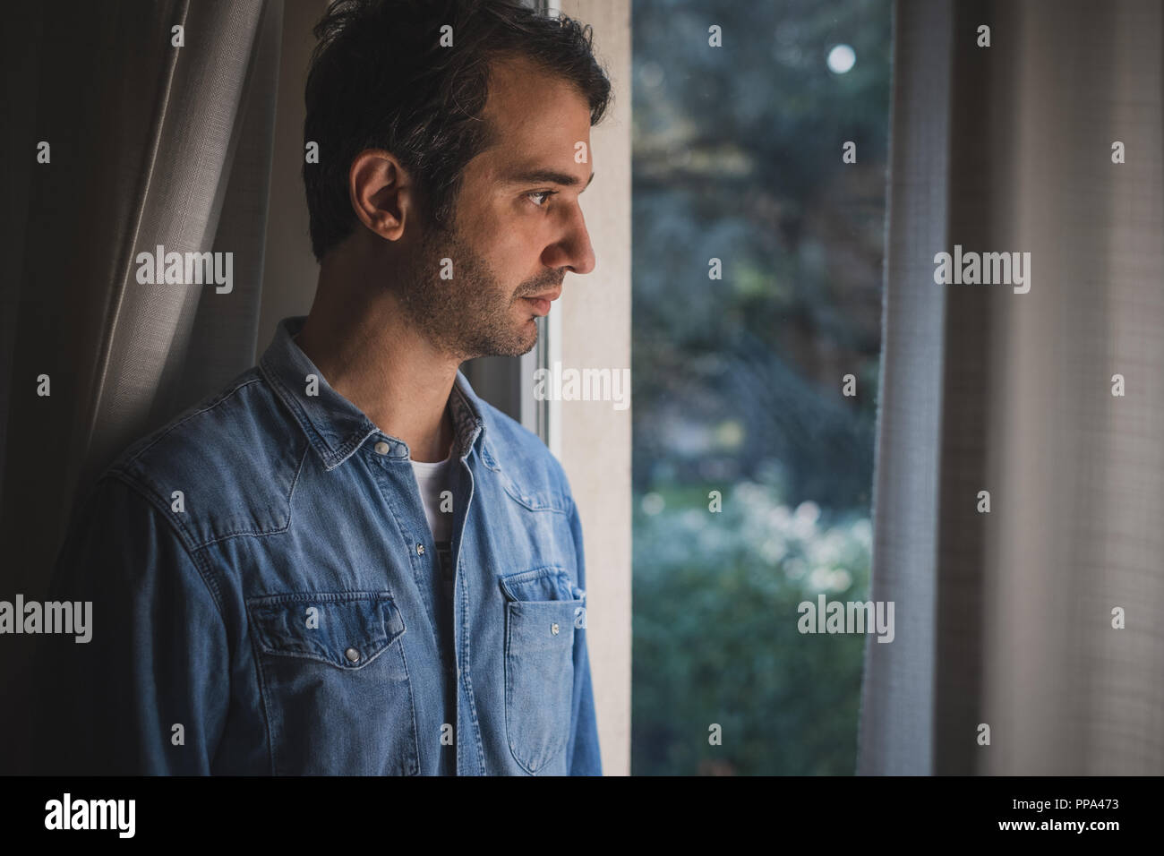 Desperate Man Feeling Sick And Tired Stock Photo Alamy