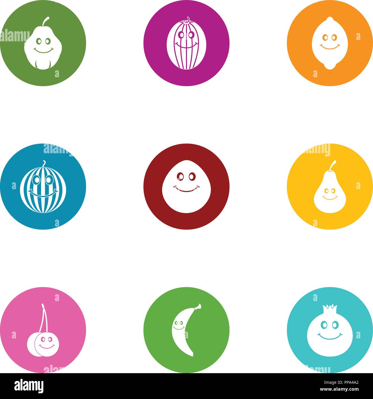 Vegan friendly icons set, flat style Stock Vector Image & Art - Alamy