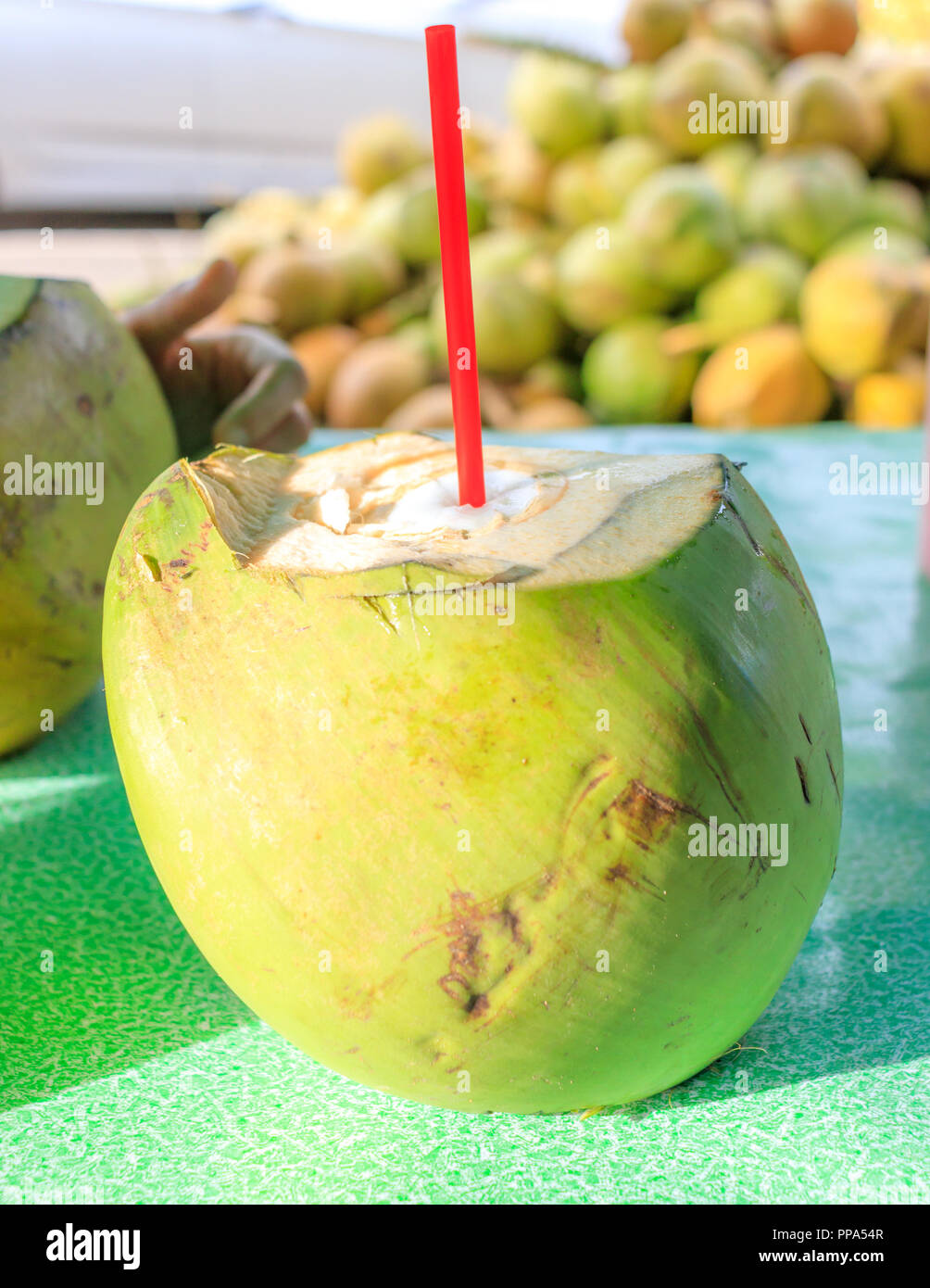 Coconut Water Drink Stock Photo Alamy
