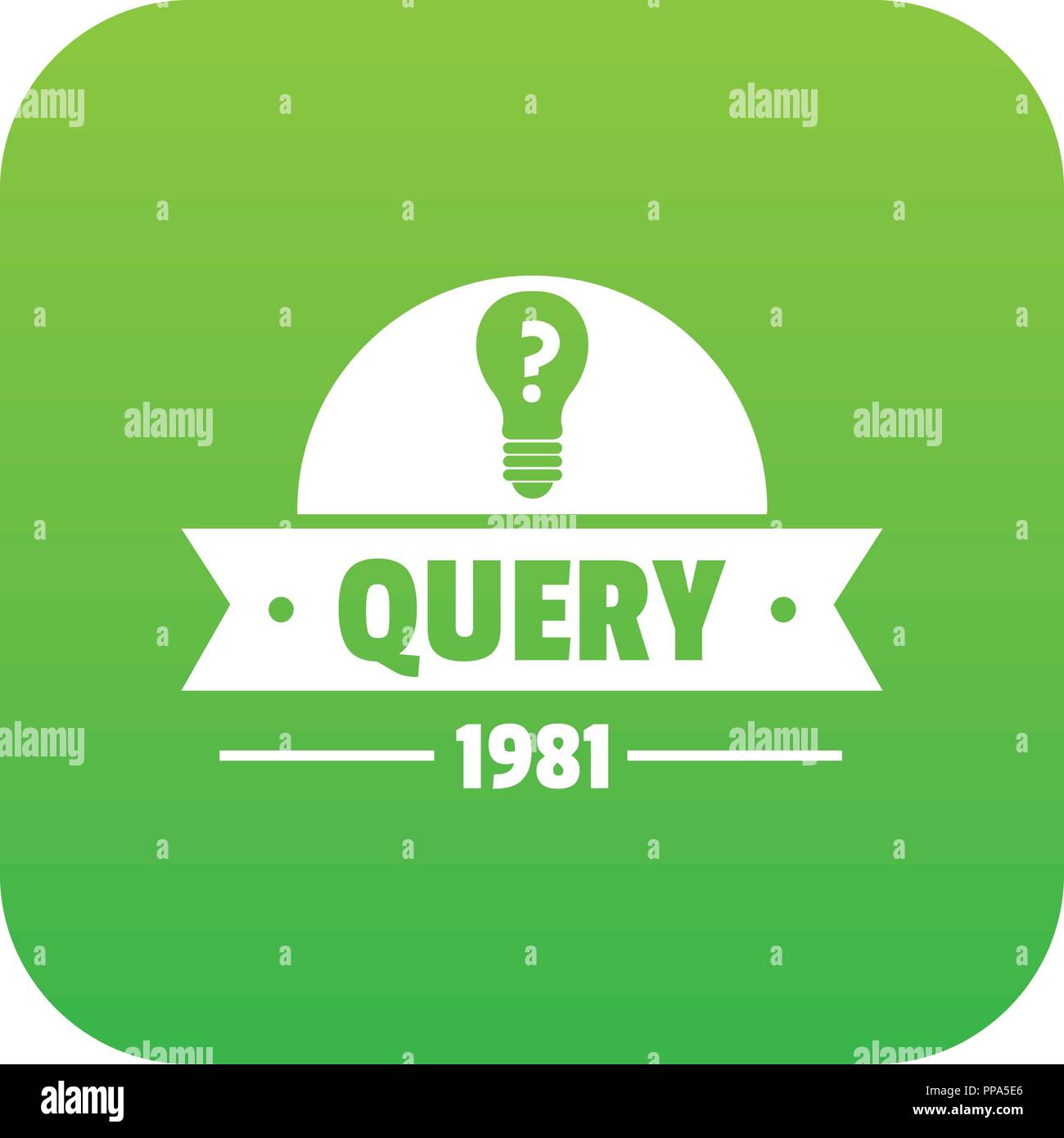 Query icon green vector Stock Vector Image & Art - Alamy