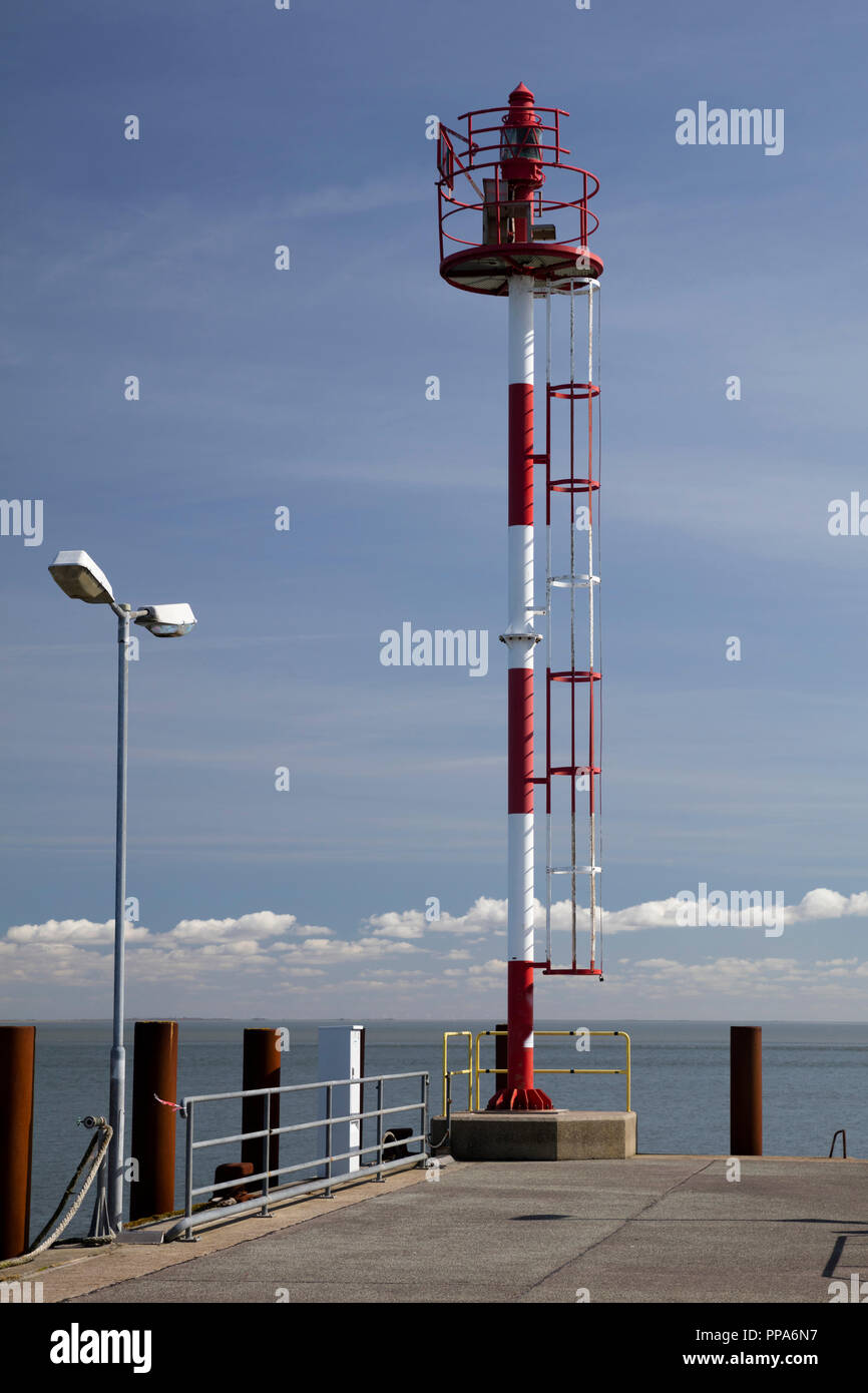 Sea mark at the harbor of List, Sylt, North Frisian Island, North Frisia, Schleswig-Holstein, Germany, Europe Stock Photo