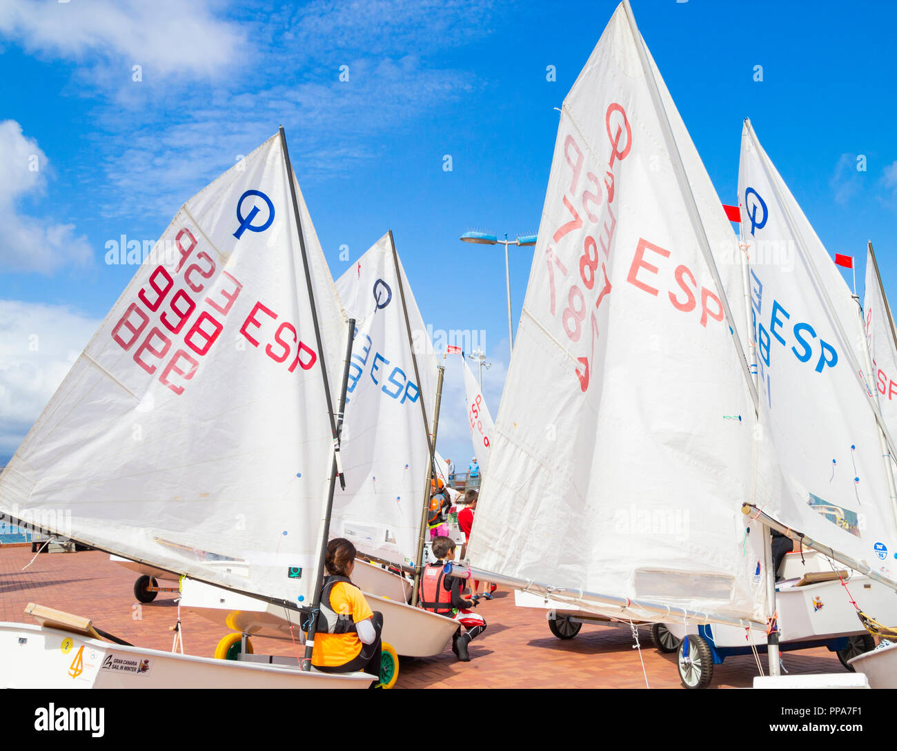 Optimist sailing dinghy hires stock photography and images Alamy