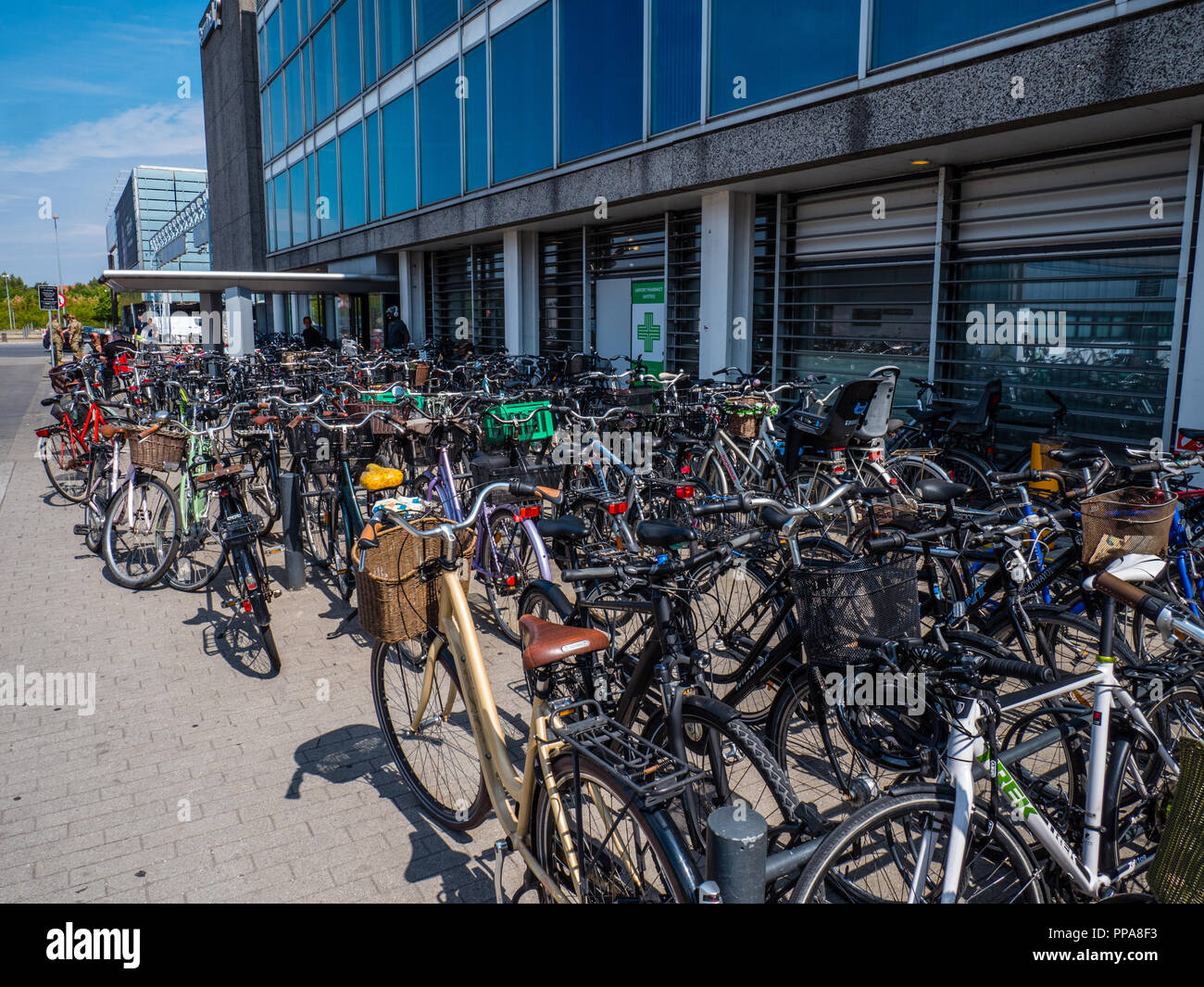 Cycle Storage, Copenhagen Airport, Copenhagen, Amager, Denmark, Europe
