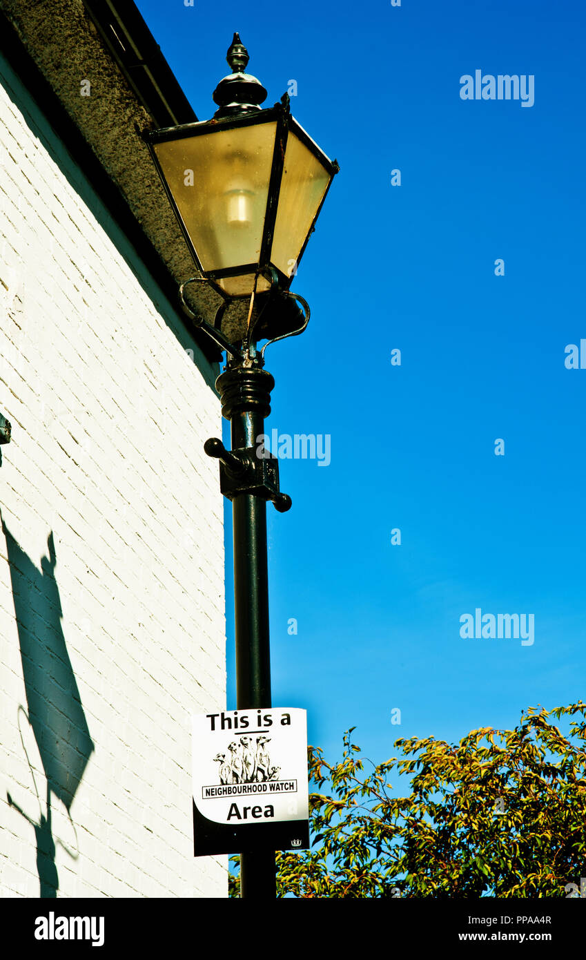 Street Lamp, Muncie Mews, Catford, Borough of Lewisham, London, England Stock Photo
