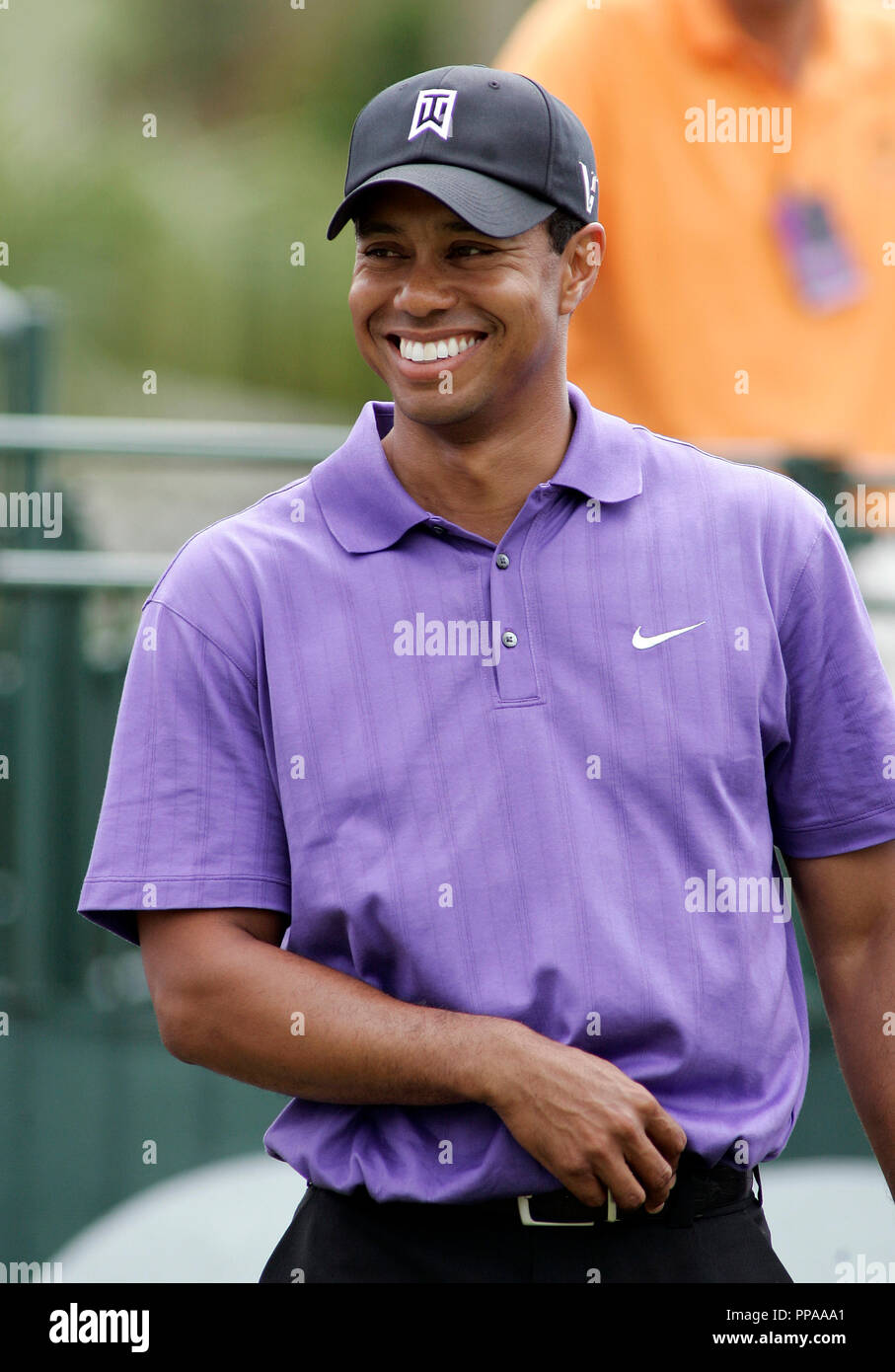 tiger woods lavender shirt