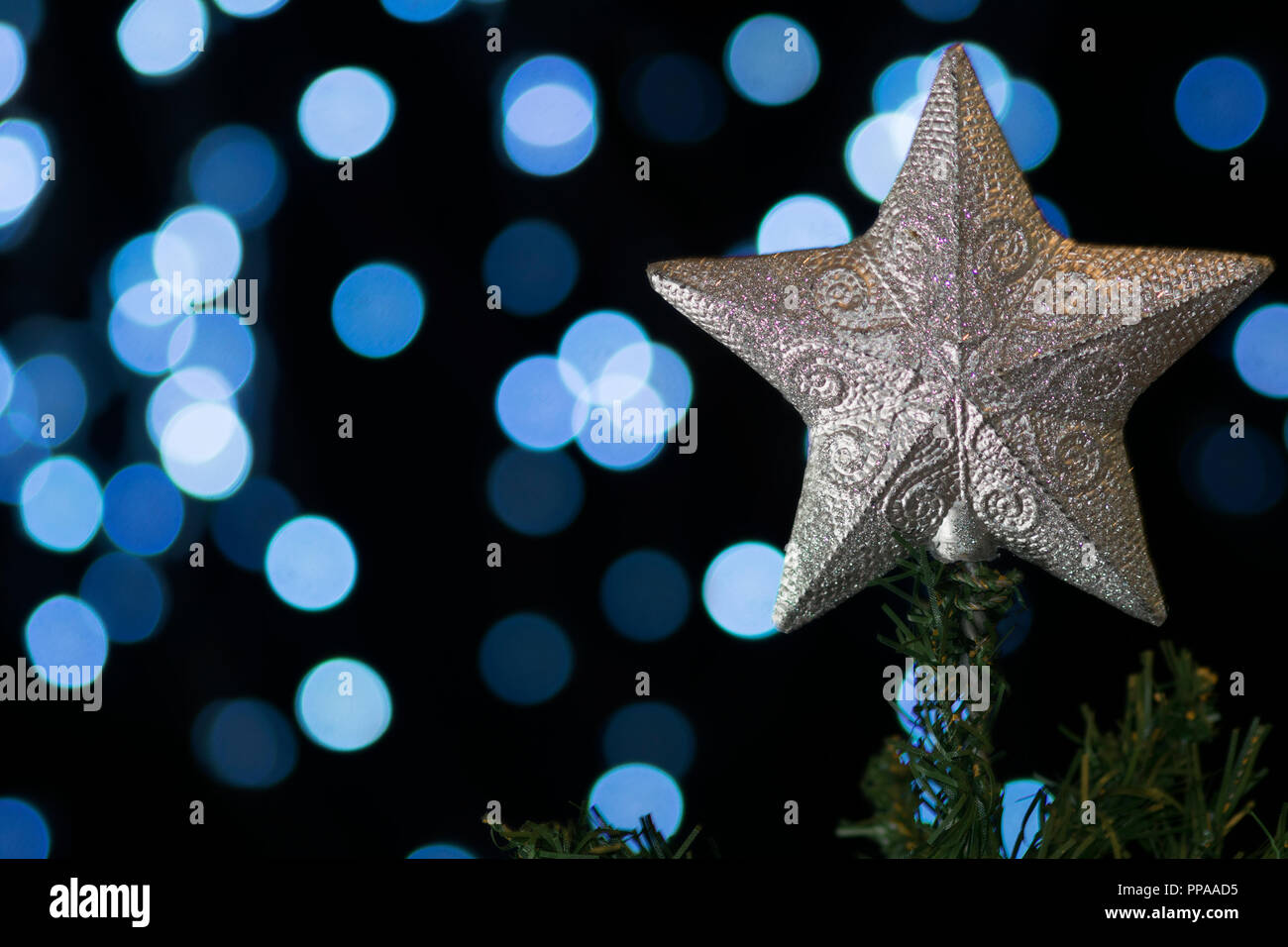 Belen star or Christmas star with a space to write Stock Photo