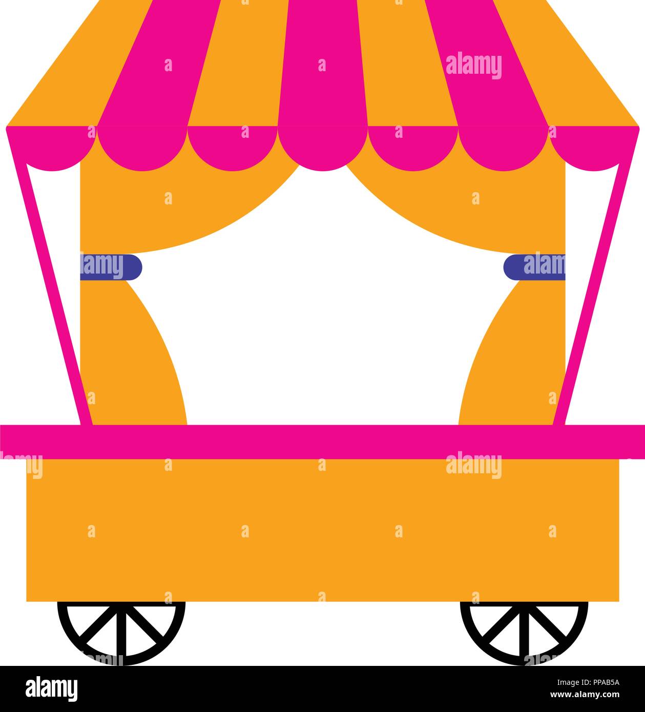 Isolated carnival shopping tent Stock Vector