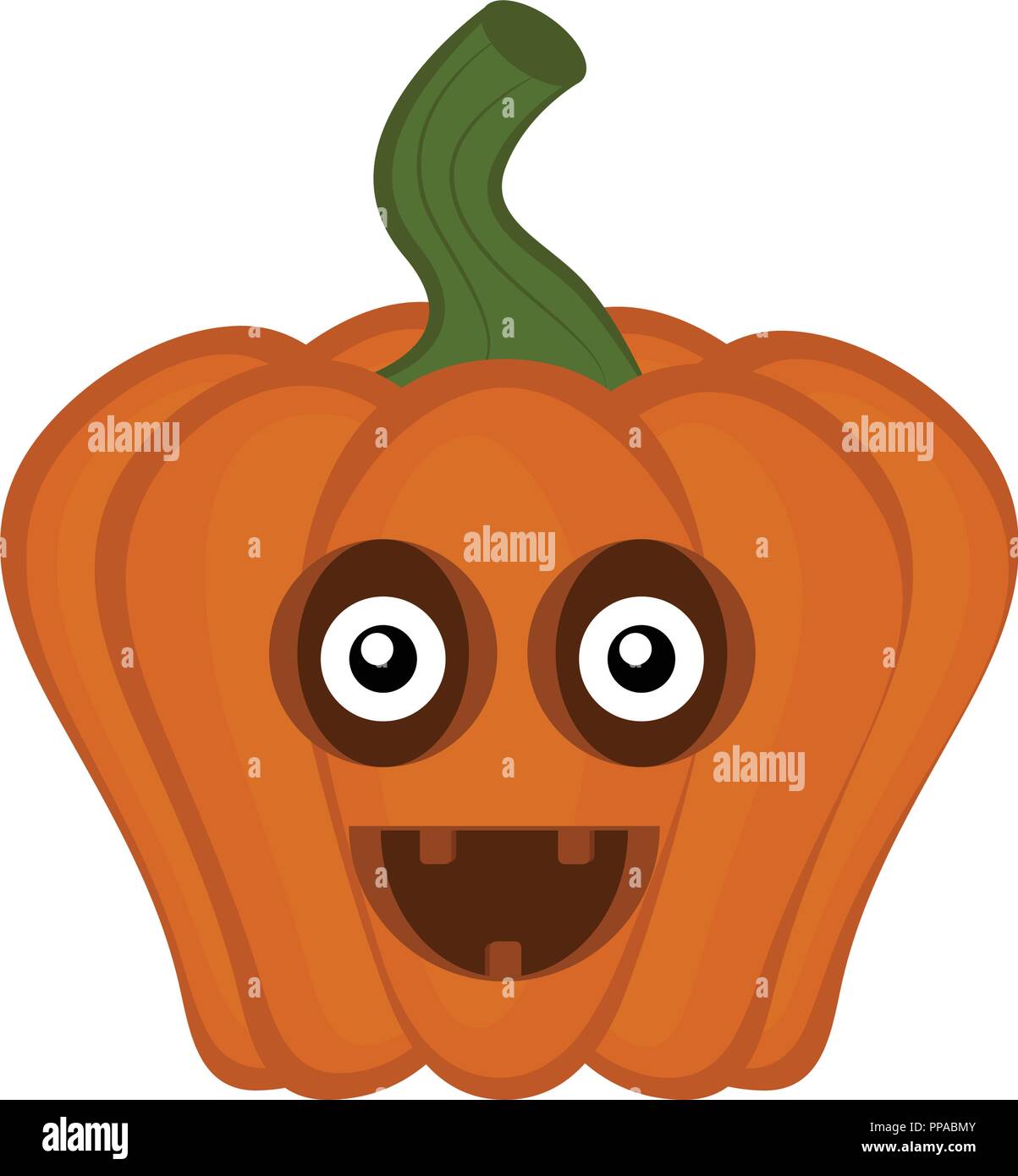 Happy Halloween pumpkin cartoon character Stock Vector Image & Art Alamy