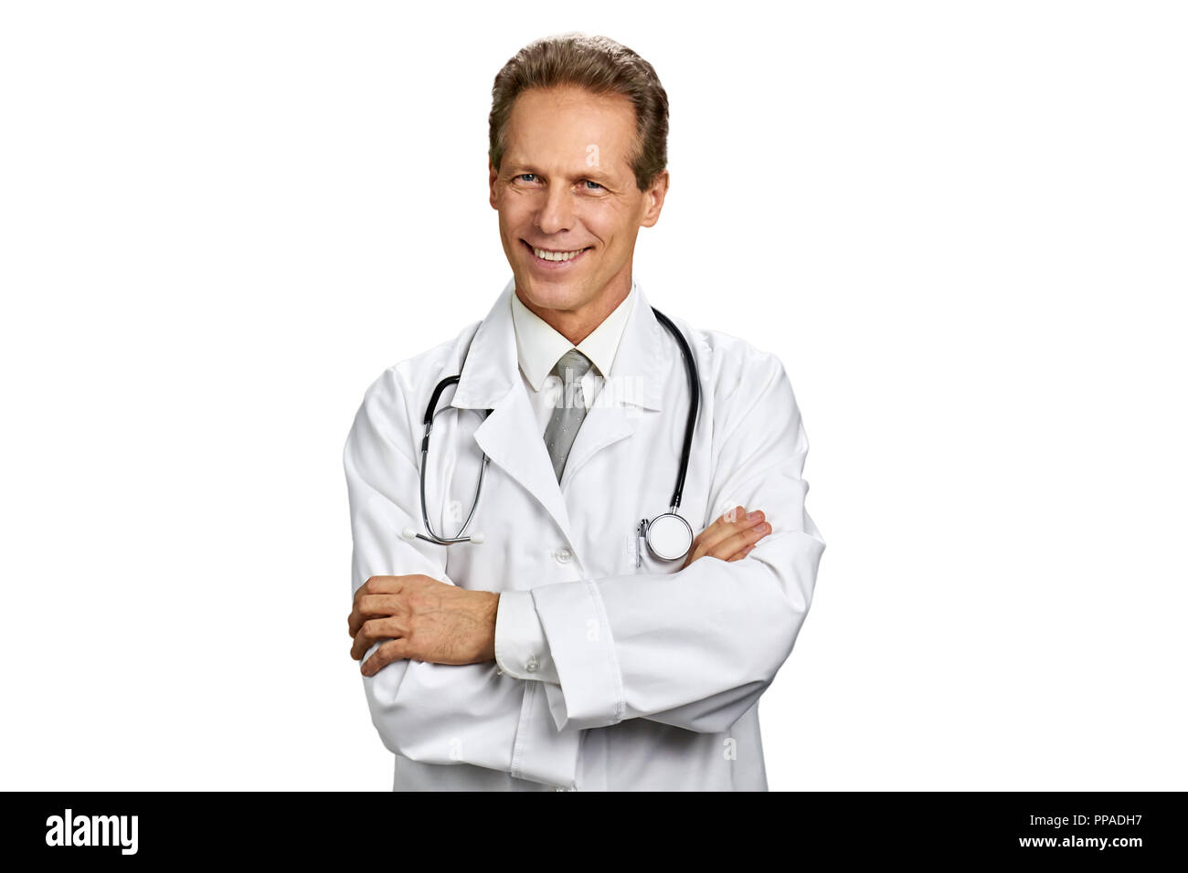 Male mature doctor smile hi-res stock photography and images - Alamy