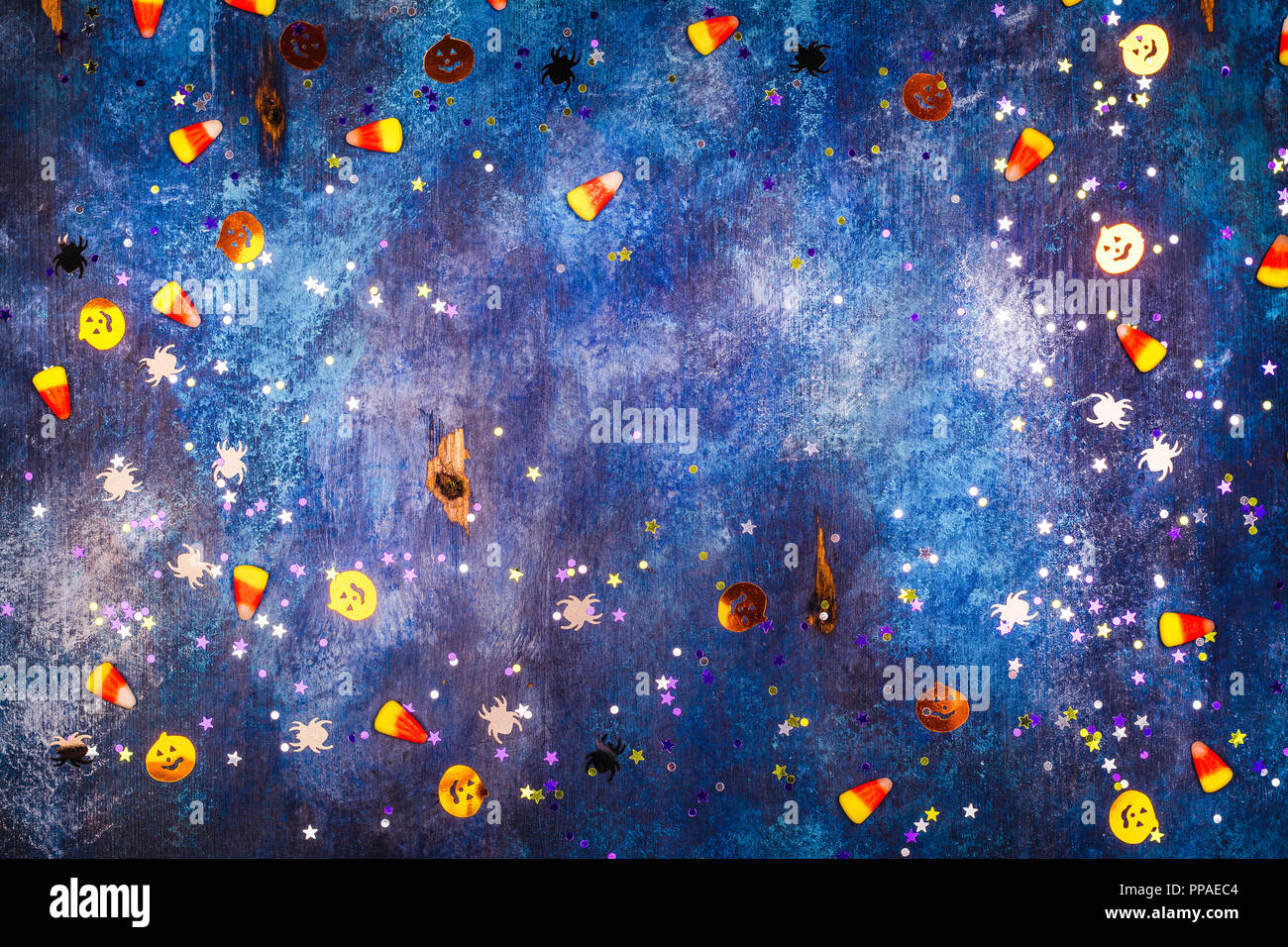 Halloween background with confetti Stock Photo - Alamy