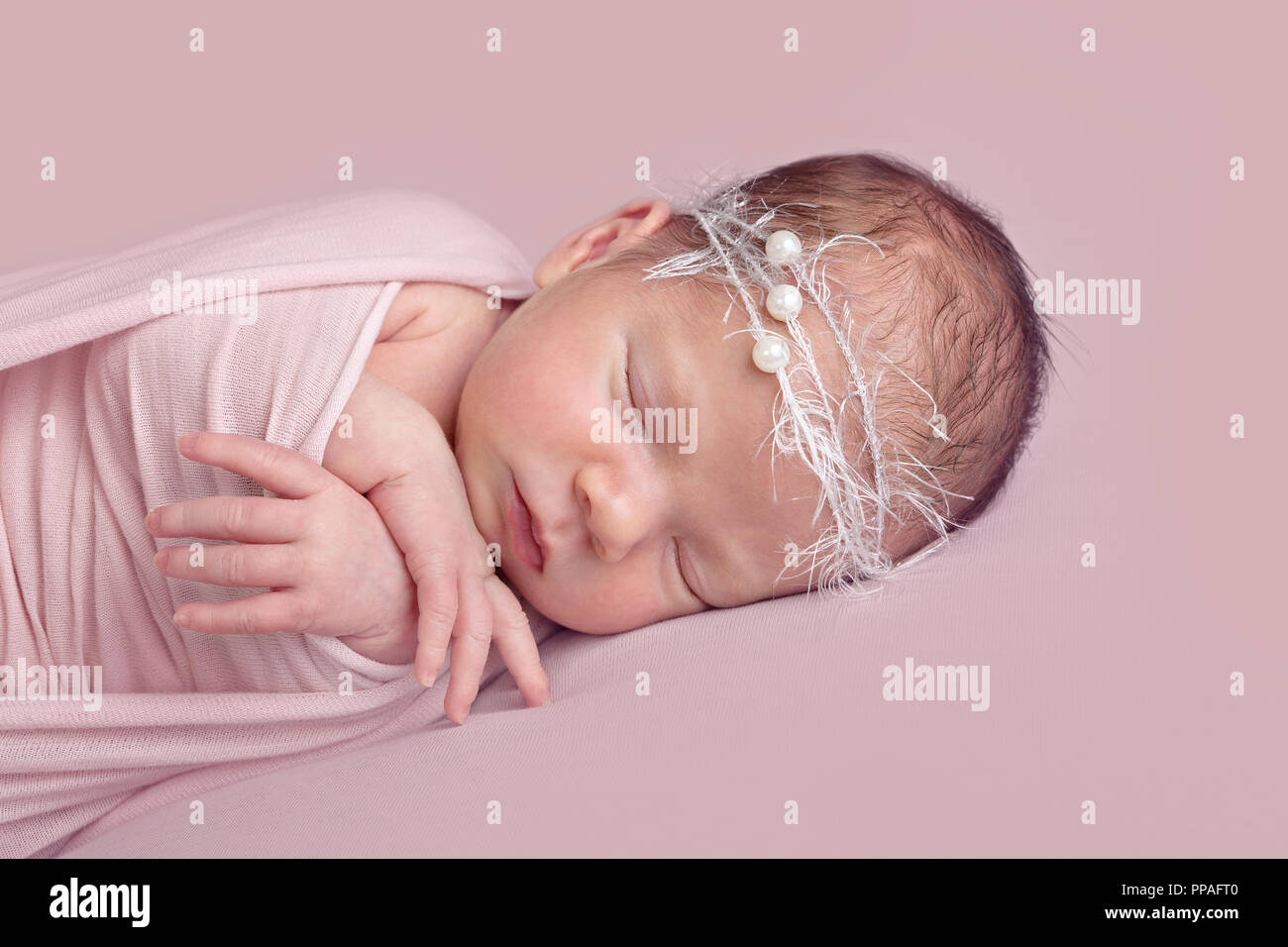 baby girl pearl headband