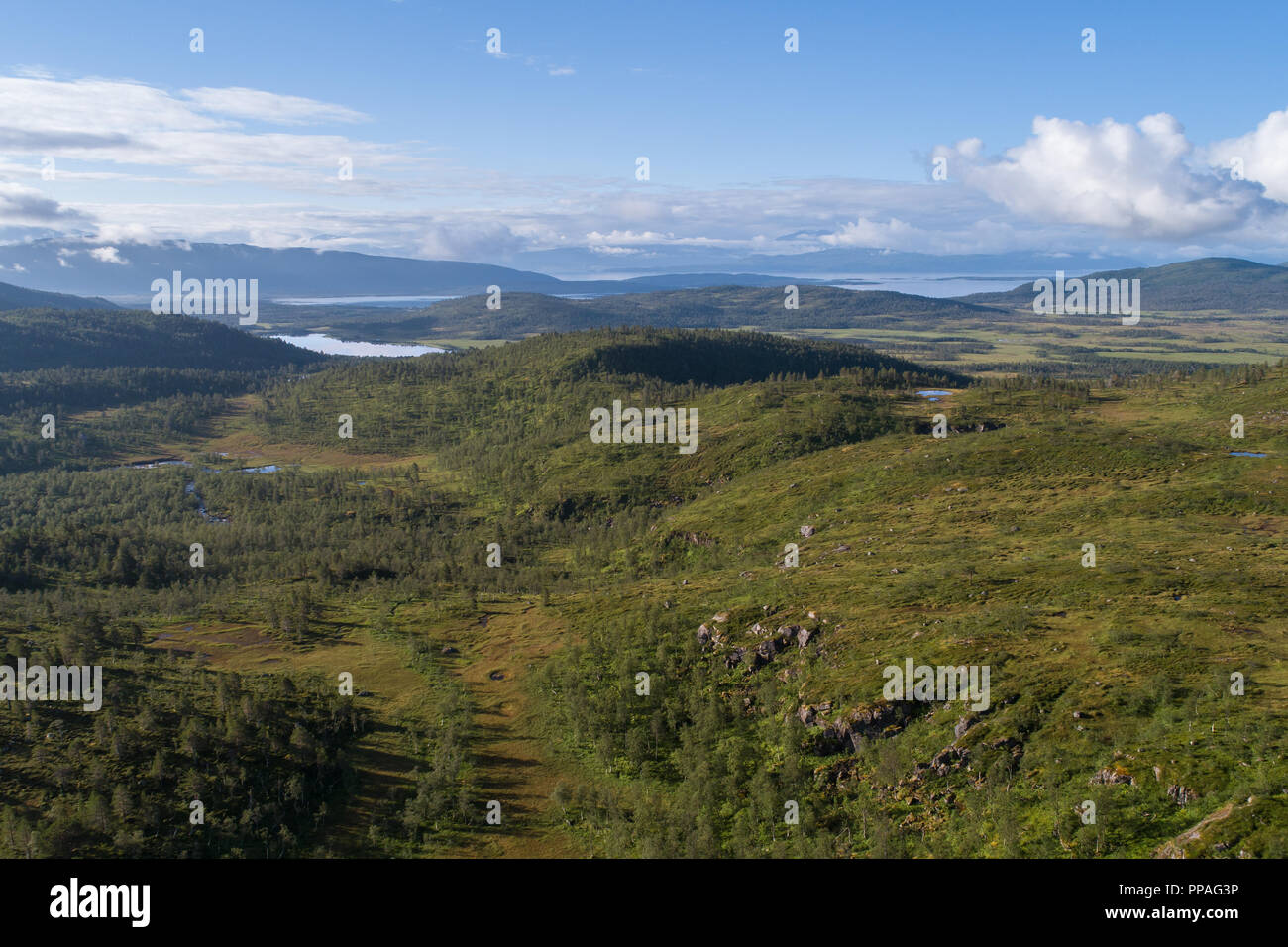 Aerial view of mountain lanscape Stock Photo - Alamy