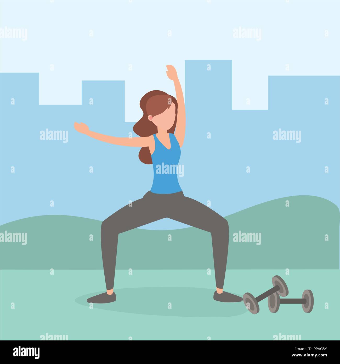healthy woman lifestyle training exercise Stock Vector Image & Art - Alamy