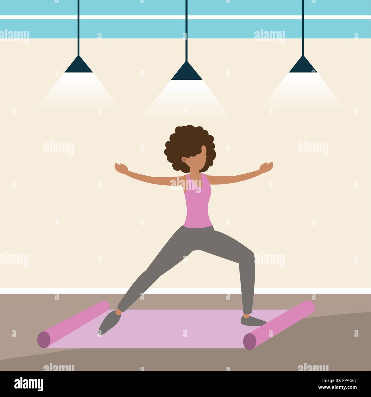 fitness woman doing athlete exercise Stock Vector Image & Art - Alamy