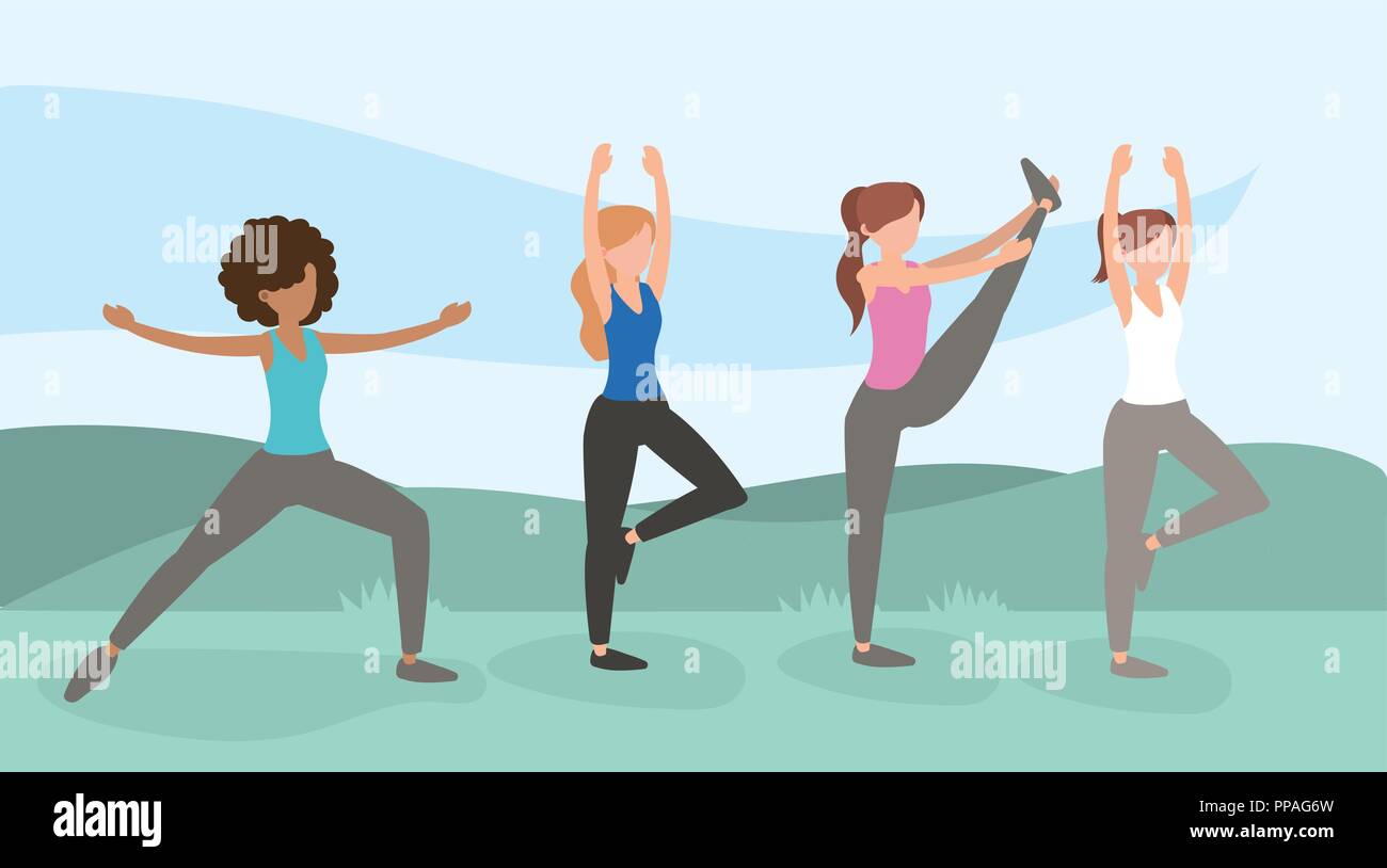 healthy women training exercise lifestyle Stock Vector Image & Art - Alamy