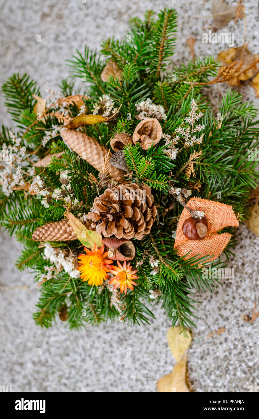 flower decoration for All Saints Day in the cemetery Stock Photo Alamy