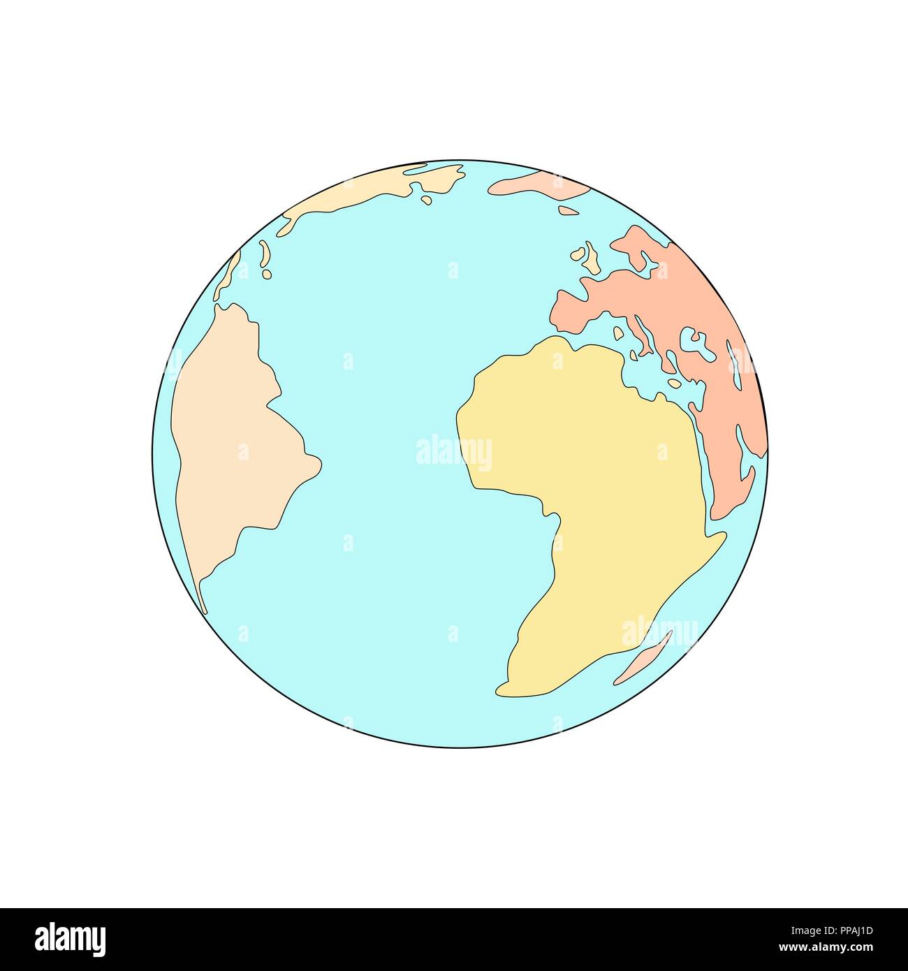 Flat planet Earth icon. Vector illustration for web banner, web and ...