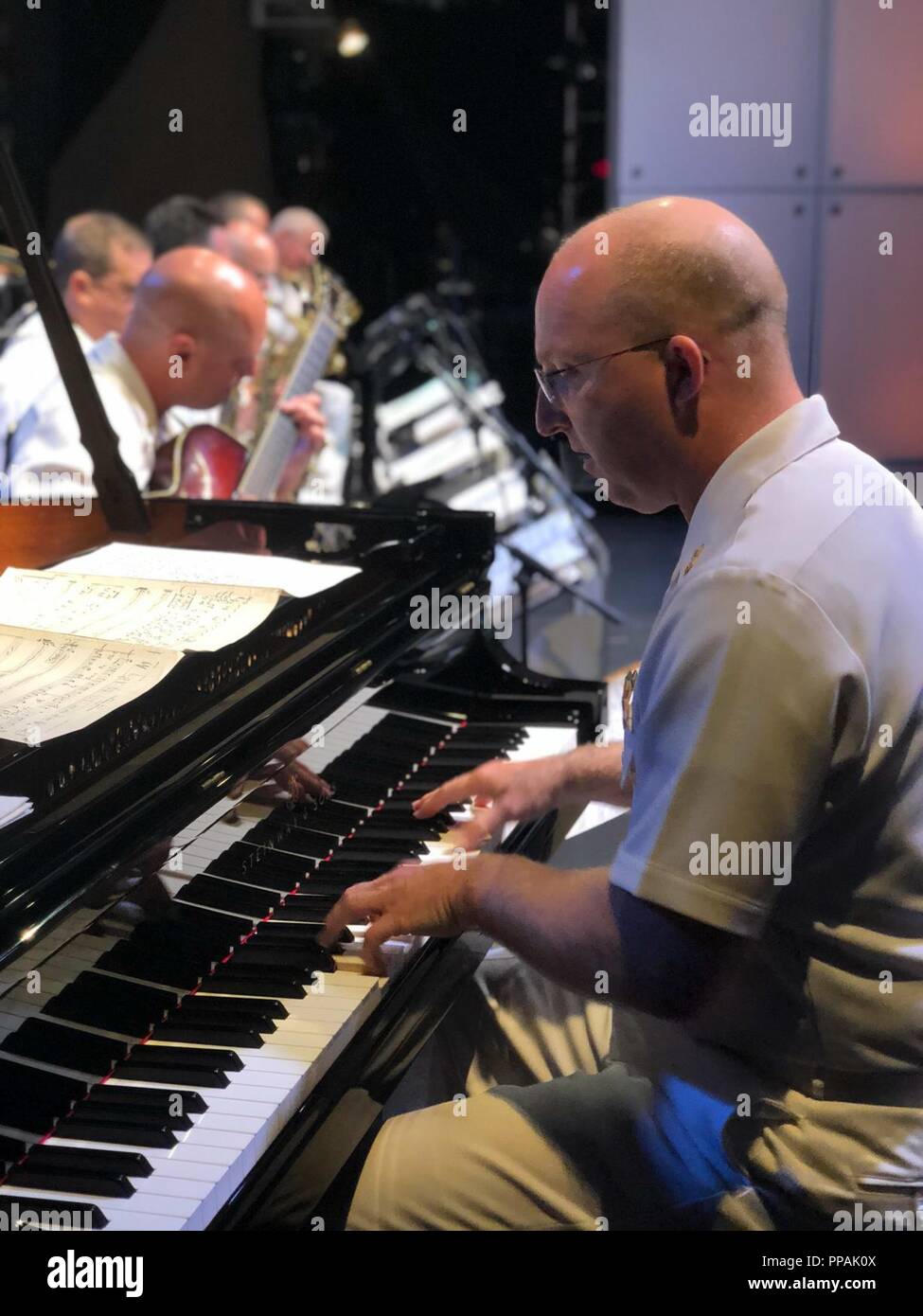 Washington Aug 21 18 Musician 1st Class Dan Lamaestra Of The Navy Band Commodores Performs On Piano During A Concert At The John F Kennedy Center For The Performing Arts As Part