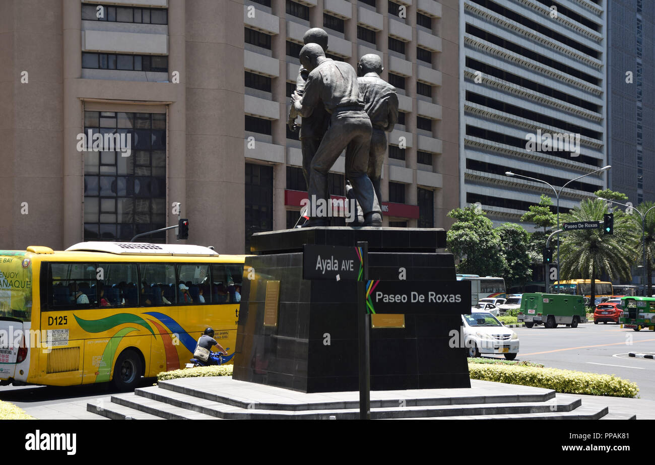 Ninoy Aquino memorial in Makati city Stock Photo