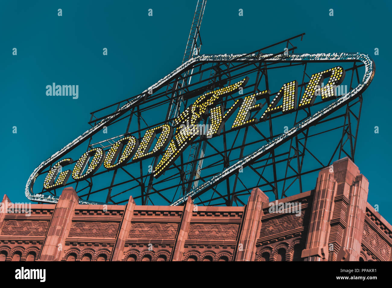 Goodyear Sign in Akron Ohio Stock Photo Alamy