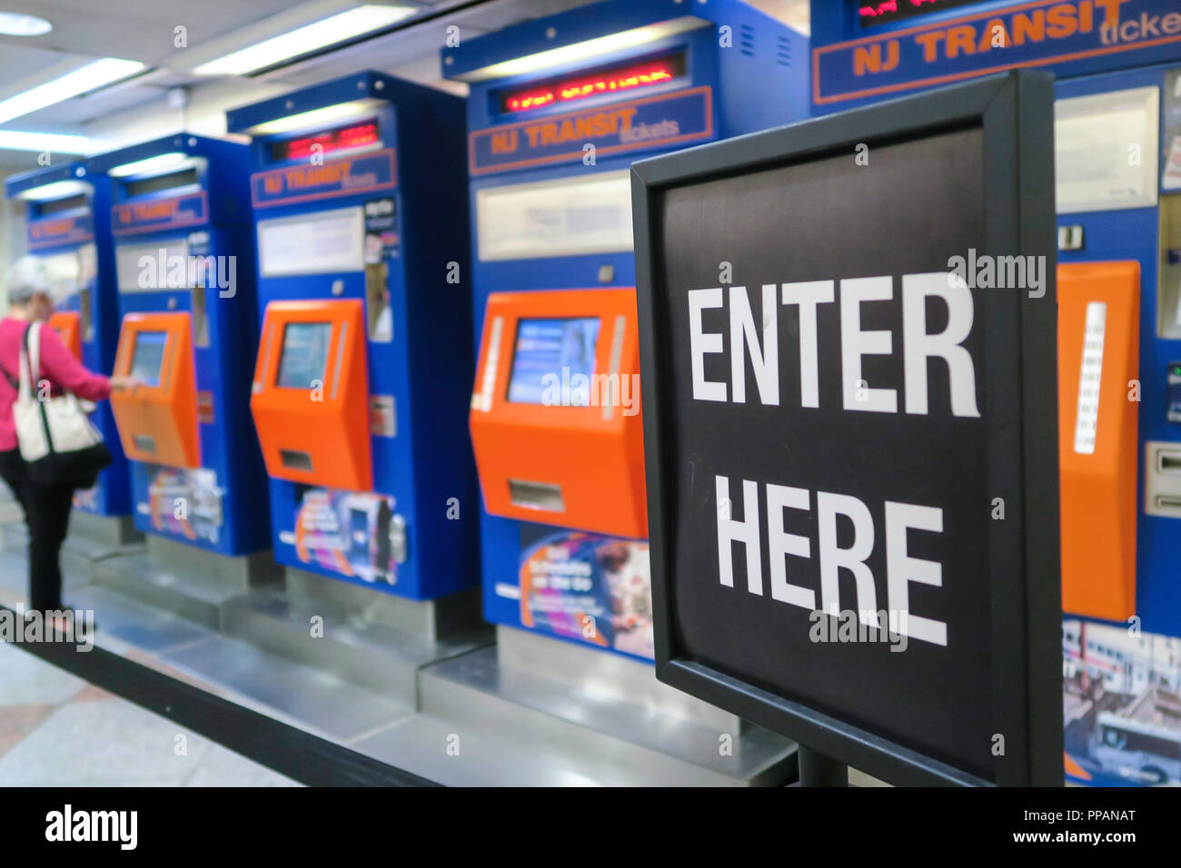 New Jersey Transit Self Serve Vending Machines, Penn Station, NYC Stock